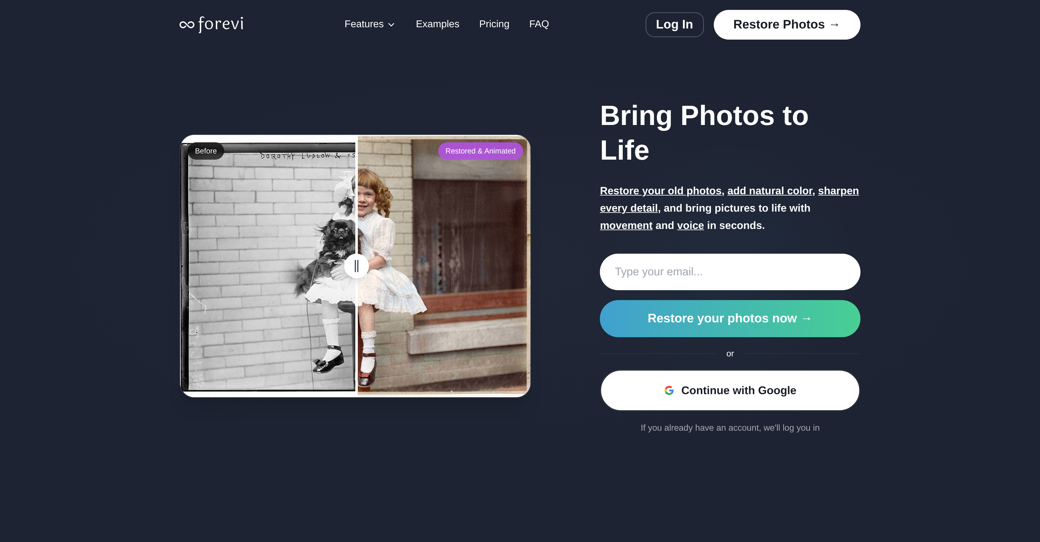 Forevi - Screenshot showing the interface and features of this AI tool