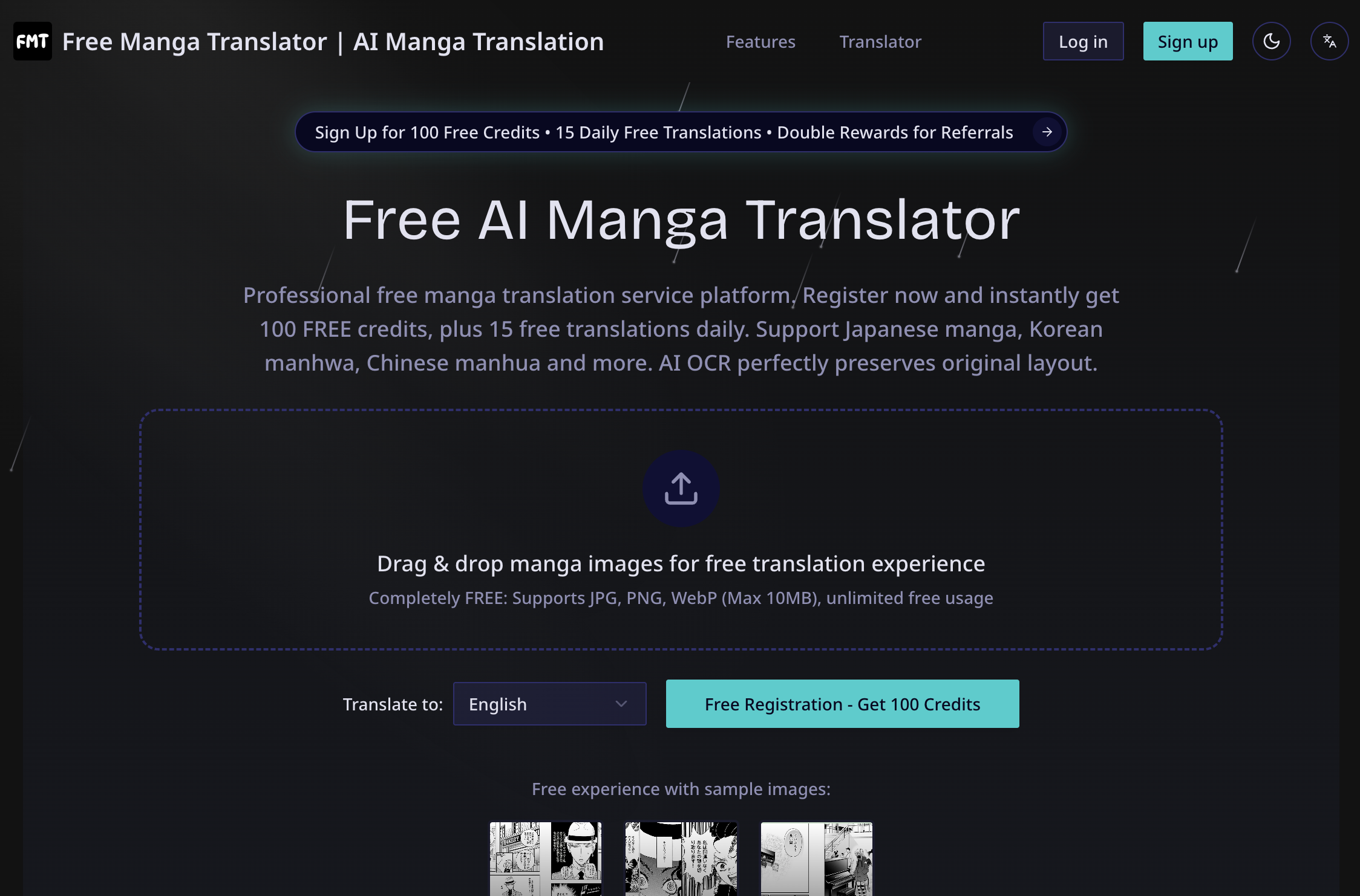 Free Manga Translator - Screenshot showing the interface and features of this AI tool