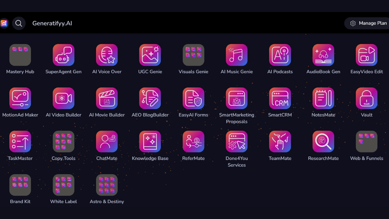 Generatifyy.AI - Screenshot showing the interface and features of this AI tool
