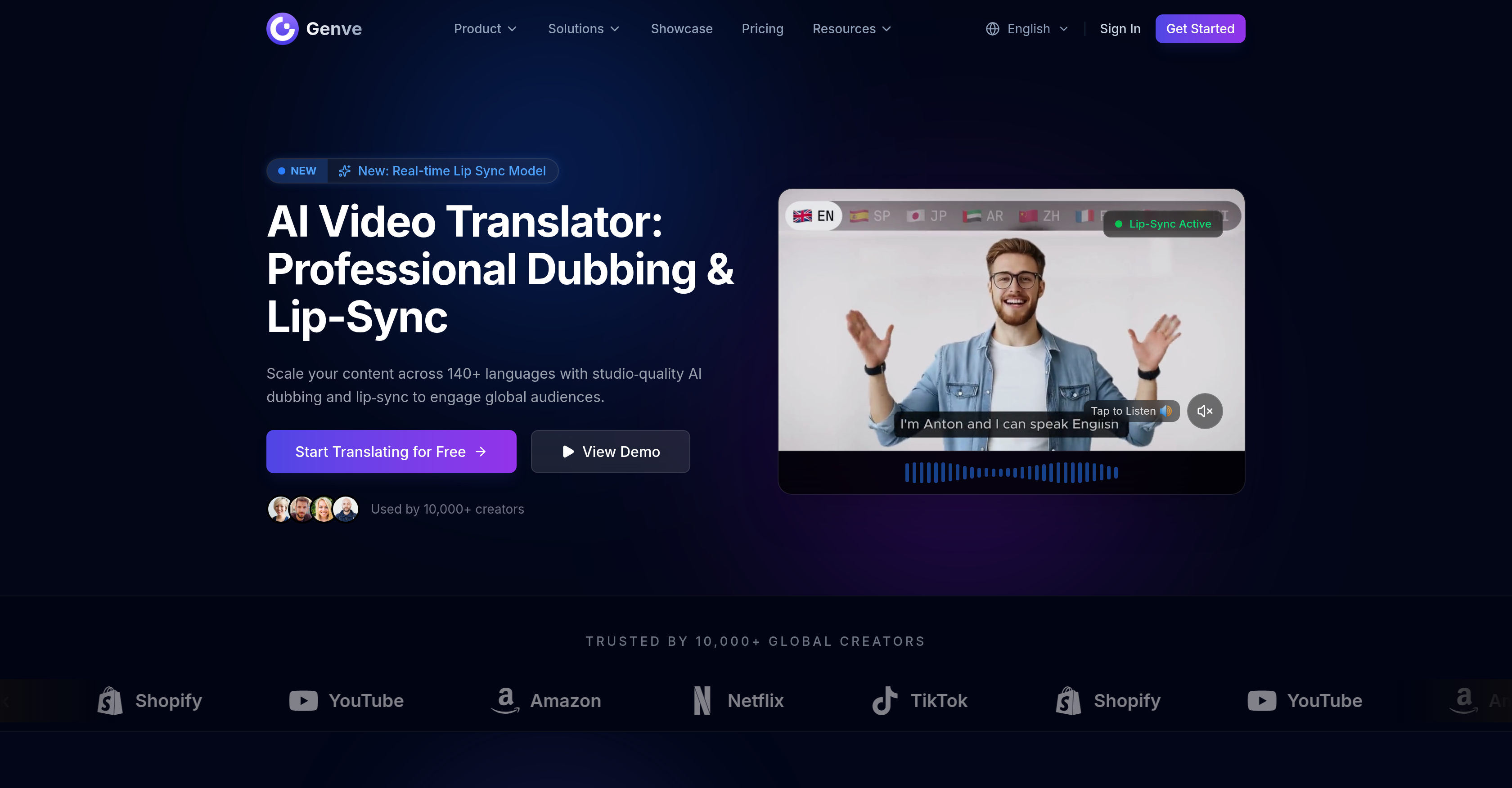 Genve AI - Screenshot showing the interface and features of this AI tool