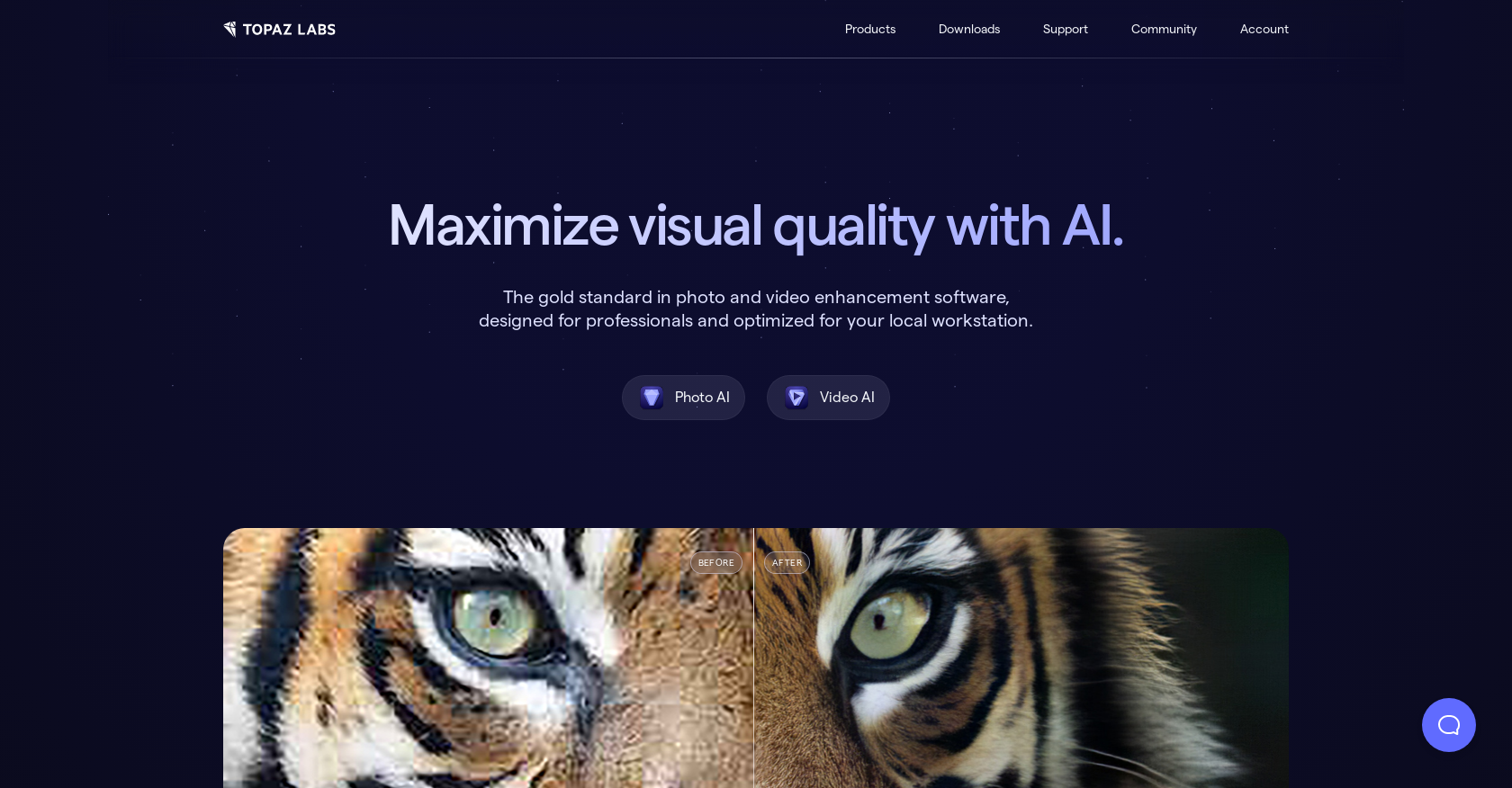 Gigapixel AI - Screenshot showing the interface and features of this AI tool