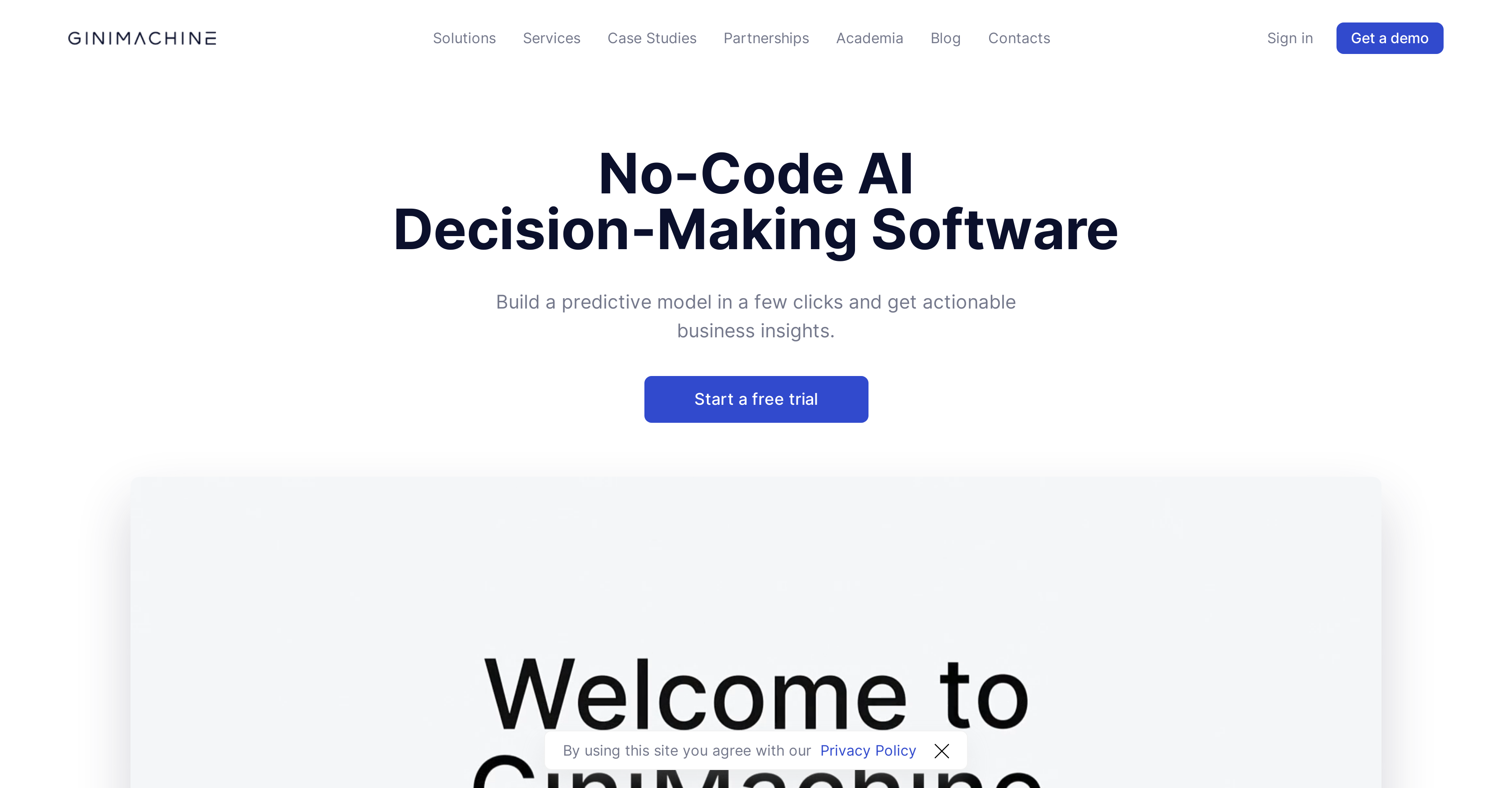 Ginimachine - Screenshot showing the interface and features of this AI tool