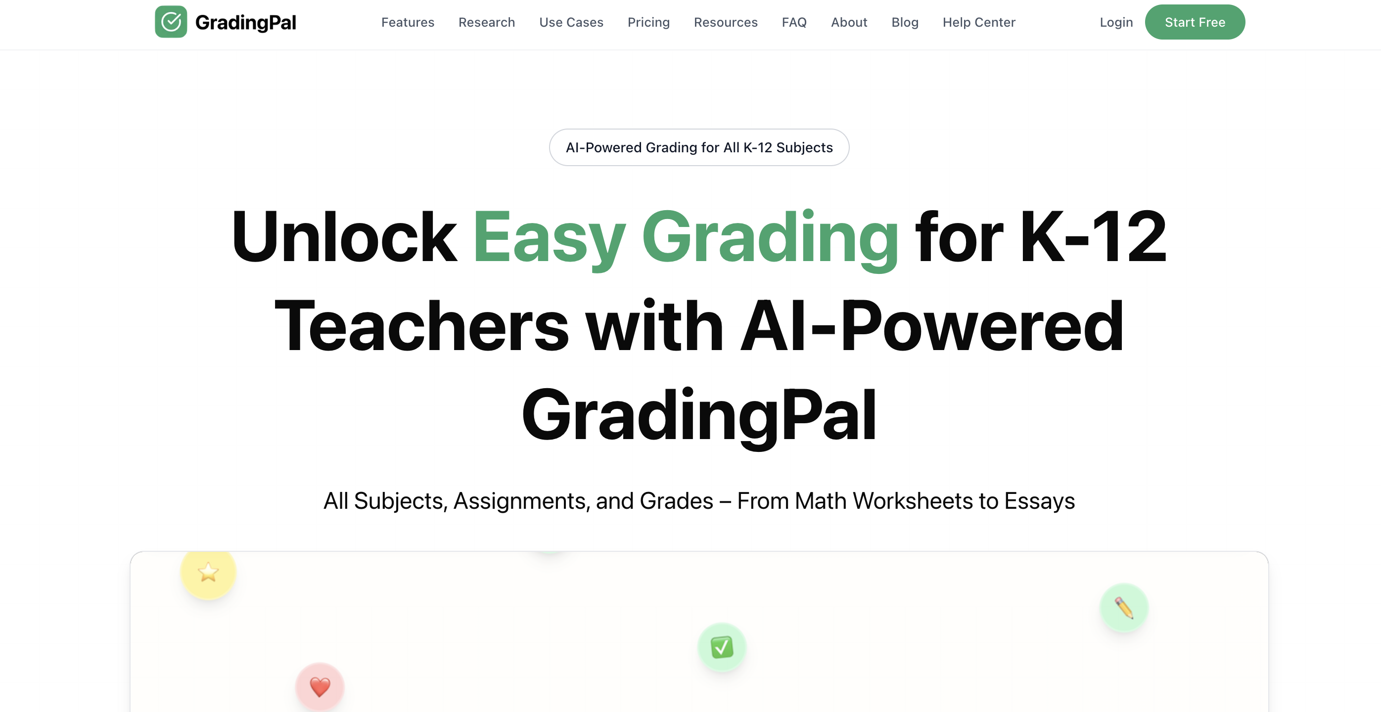 GradingPal - Screenshot showing the interface and features of this AI tool