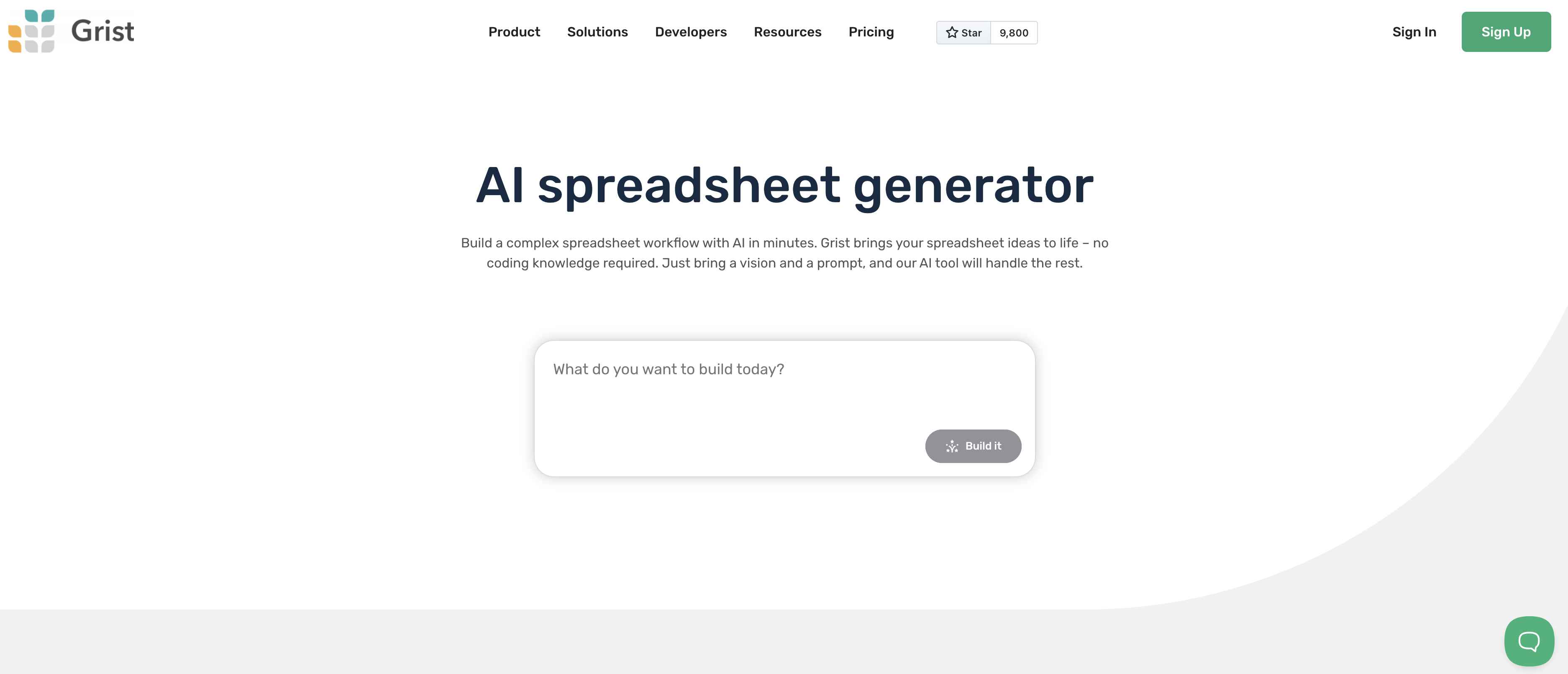 Grist - Screenshot showing the interface and features of this AI tool