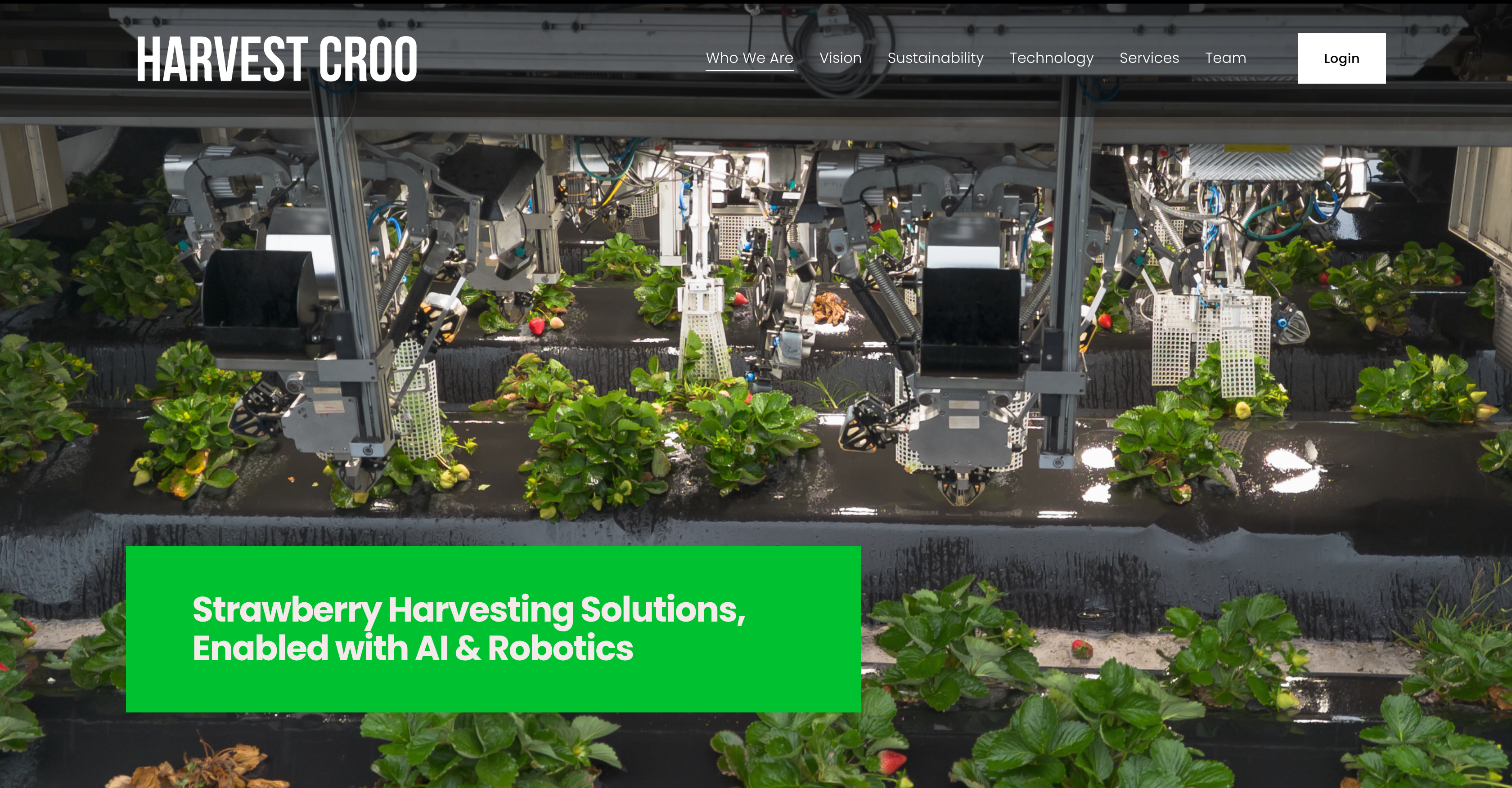 Harvest CROO Robotics - Screenshot showing the interface and features of this AI tool