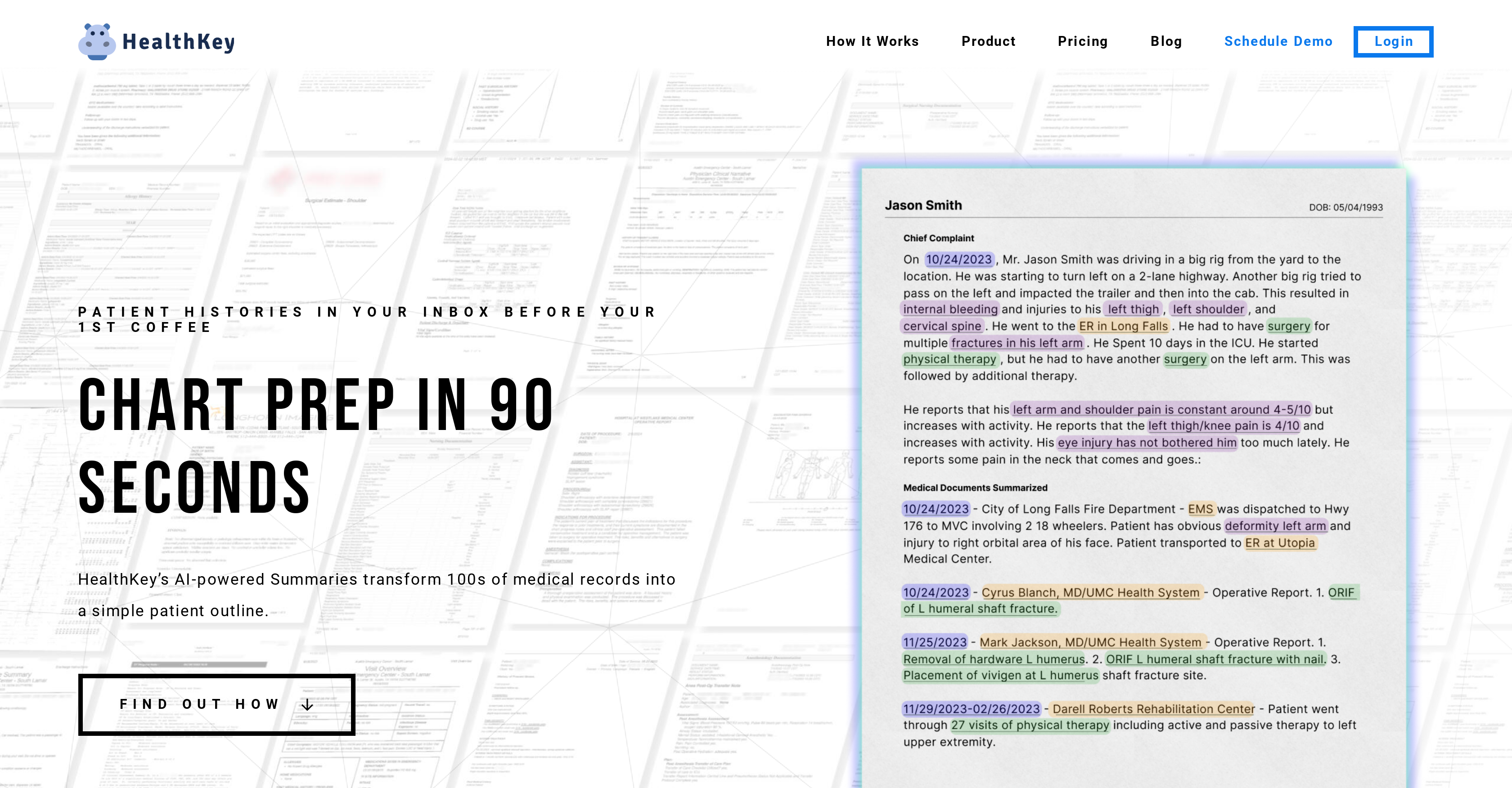 HealthKey - Screenshot showing the interface and features of this AI tool