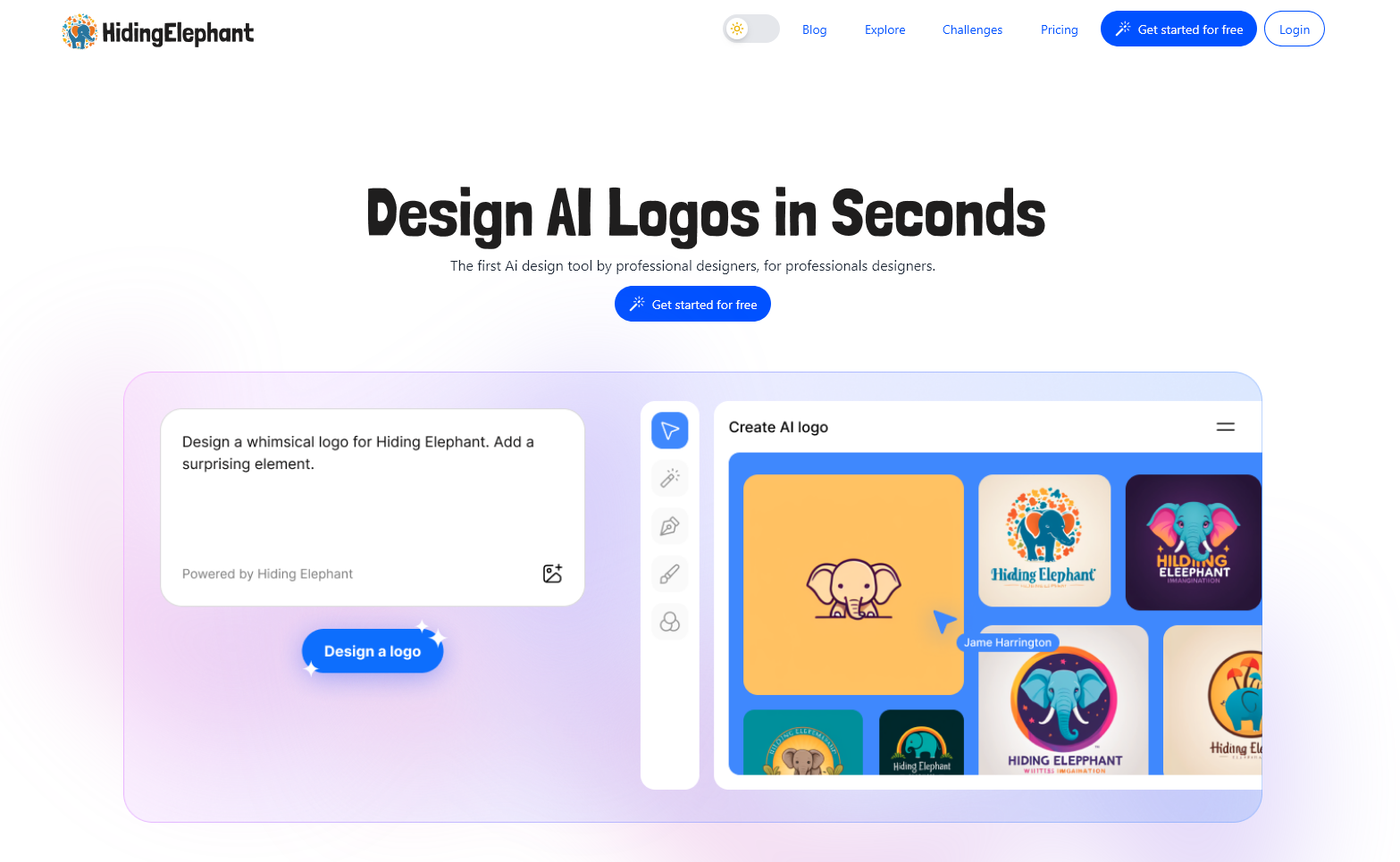 HidingElephant - Screenshot showing the interface and features of this AI tool