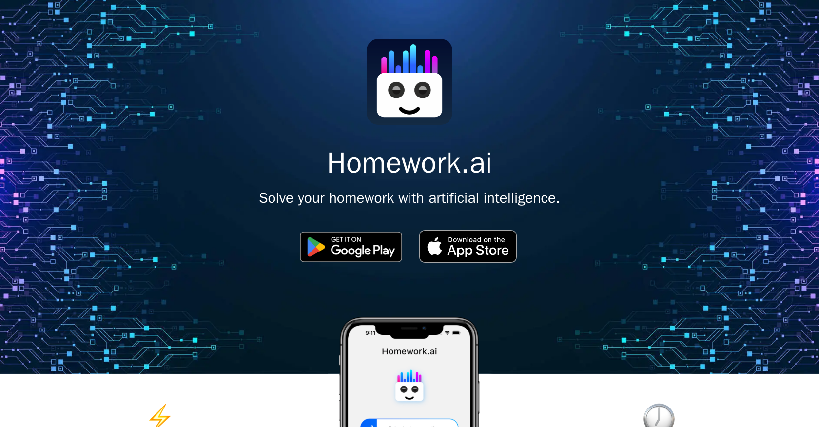 Homework.AI - Screenshot showing the interface and features of this AI tool
