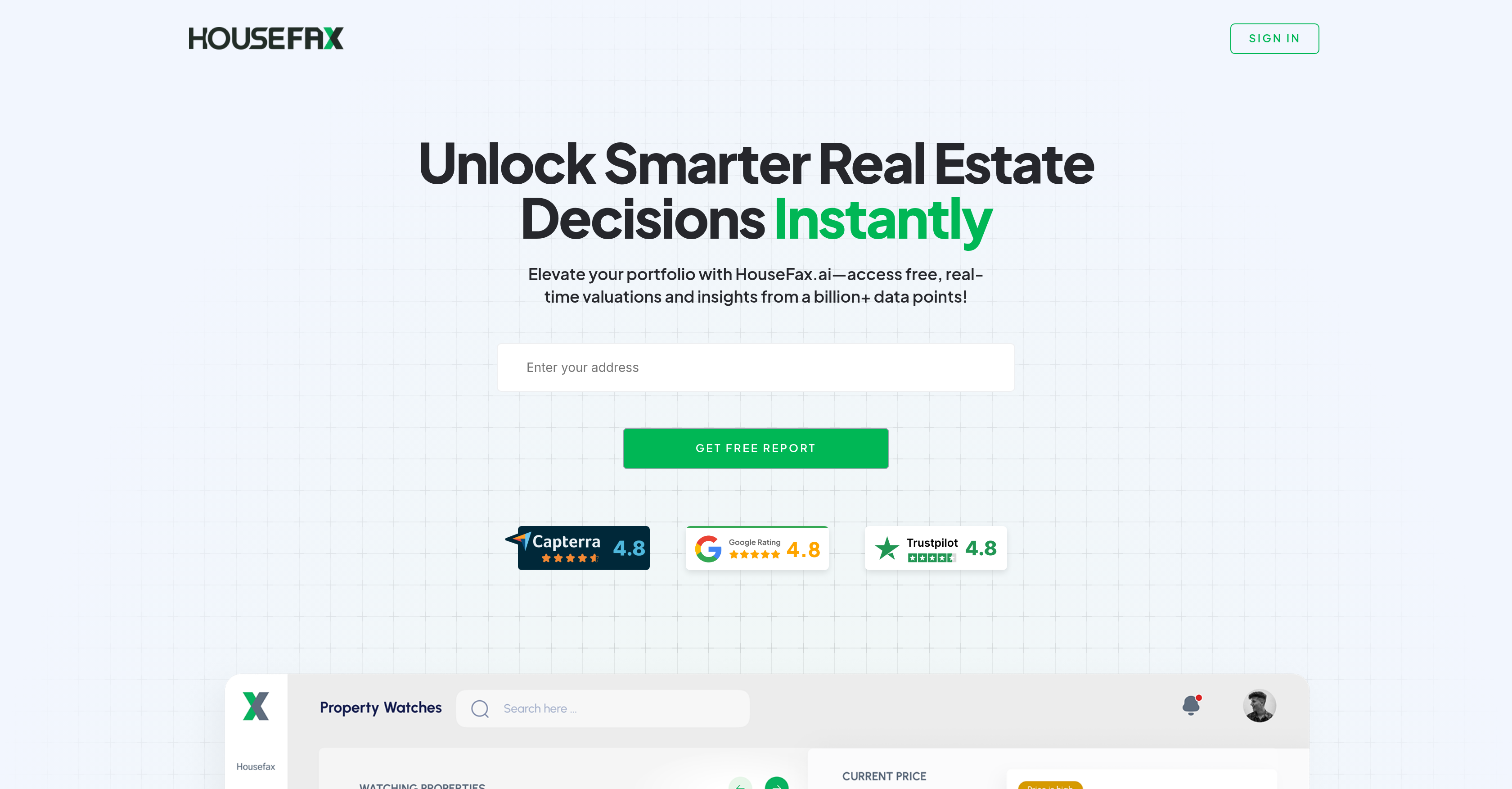 HouseFax AI - Screenshot showing the interface and features of this AI tool