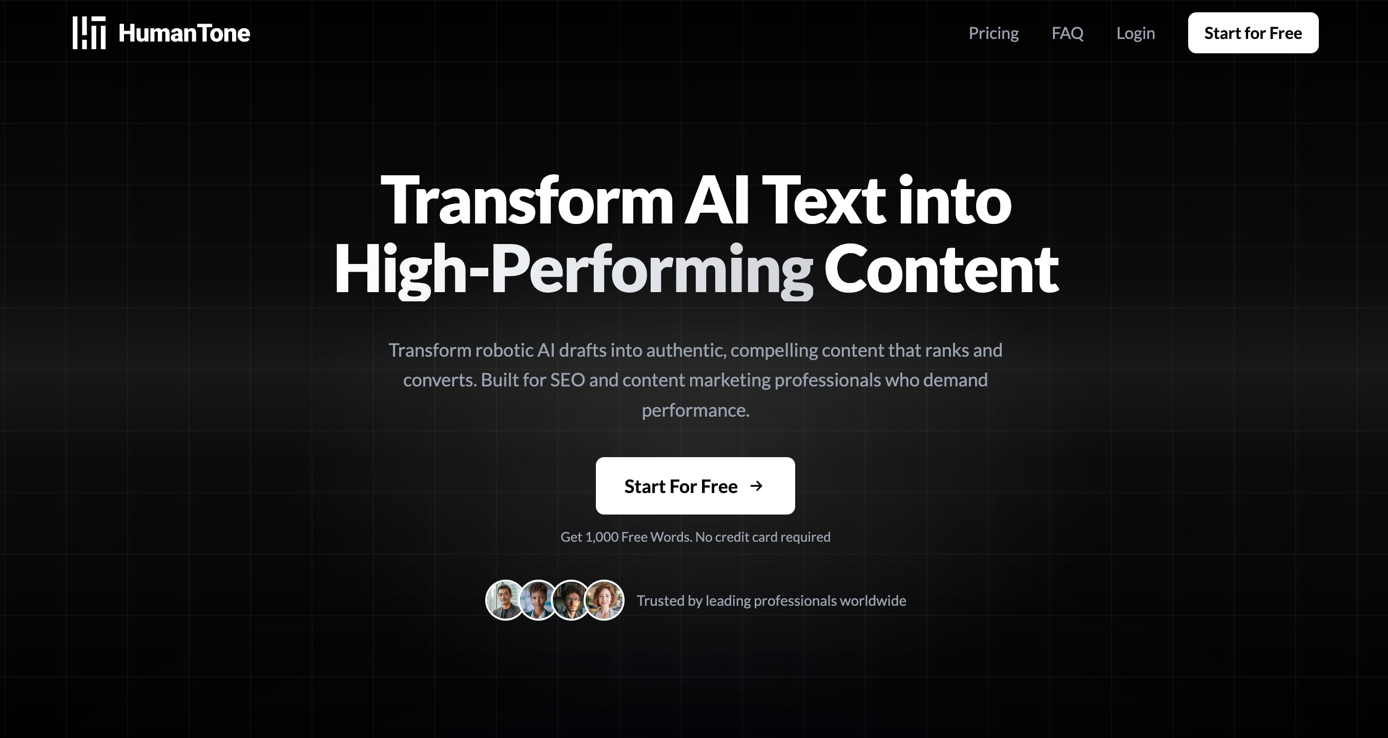Human Tone - Screenshot showing the interface and features of this AI tool
