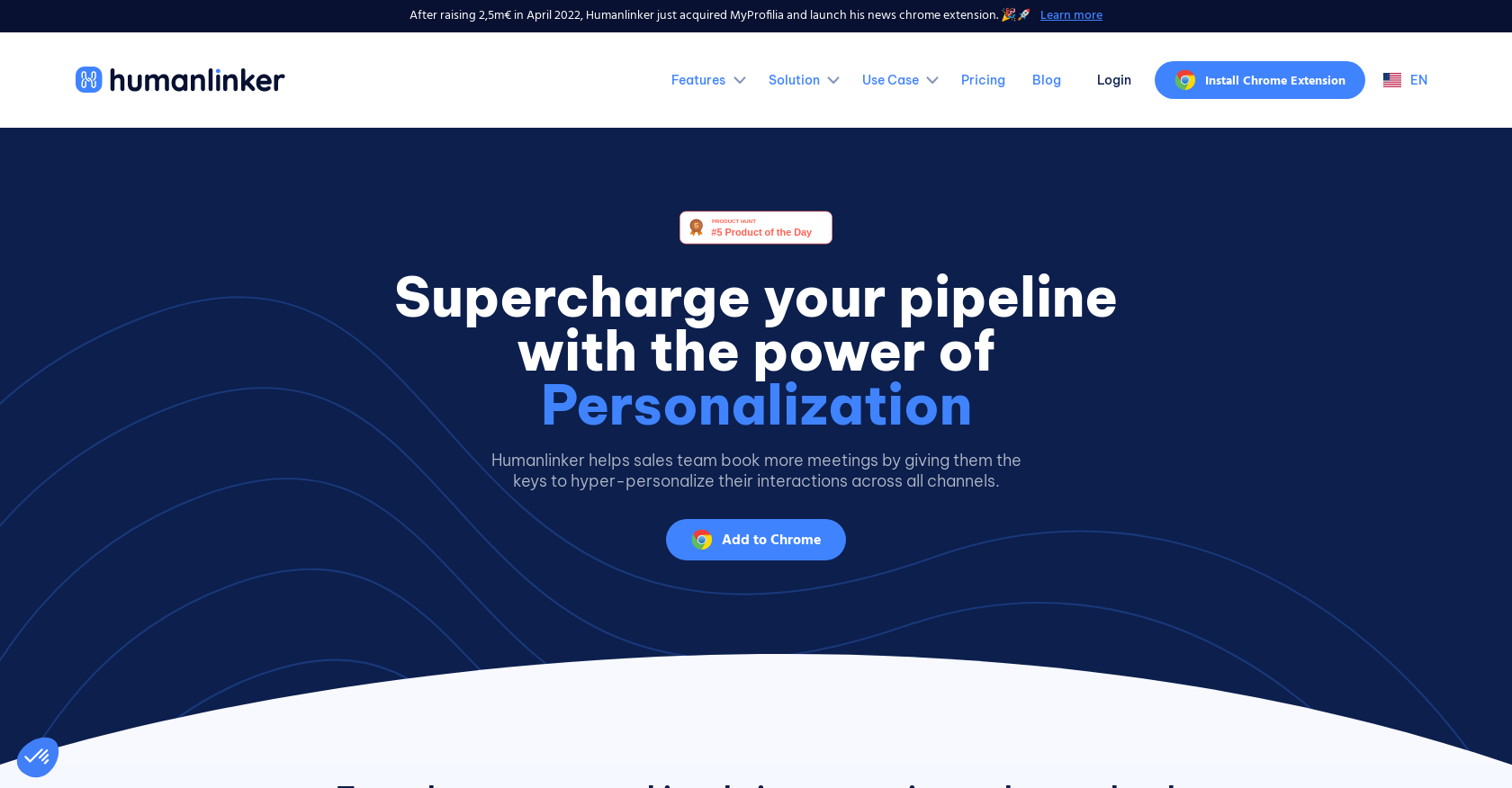 Humanlinker - Screenshot showing the interface and features of this AI tool