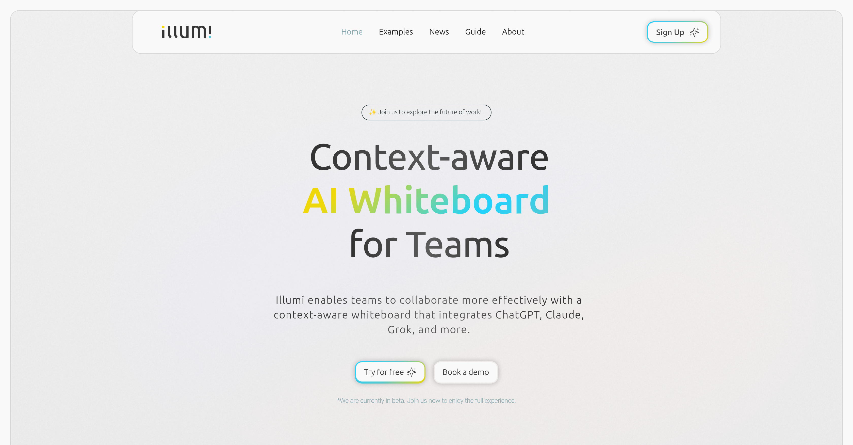illumi - Screenshot showing the interface and features of this AI tool