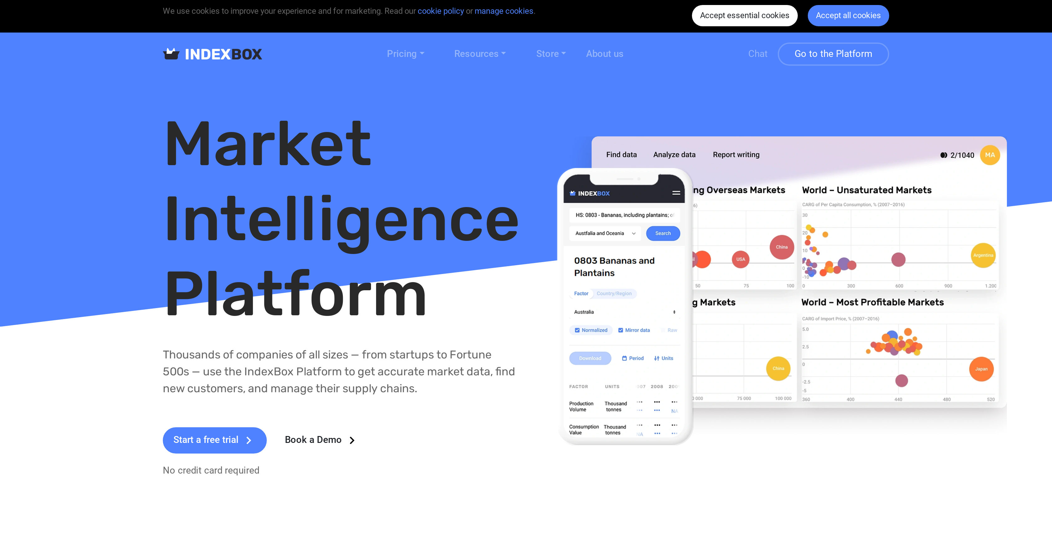 IndexBox - Screenshot showing the interface and features of this AI tool