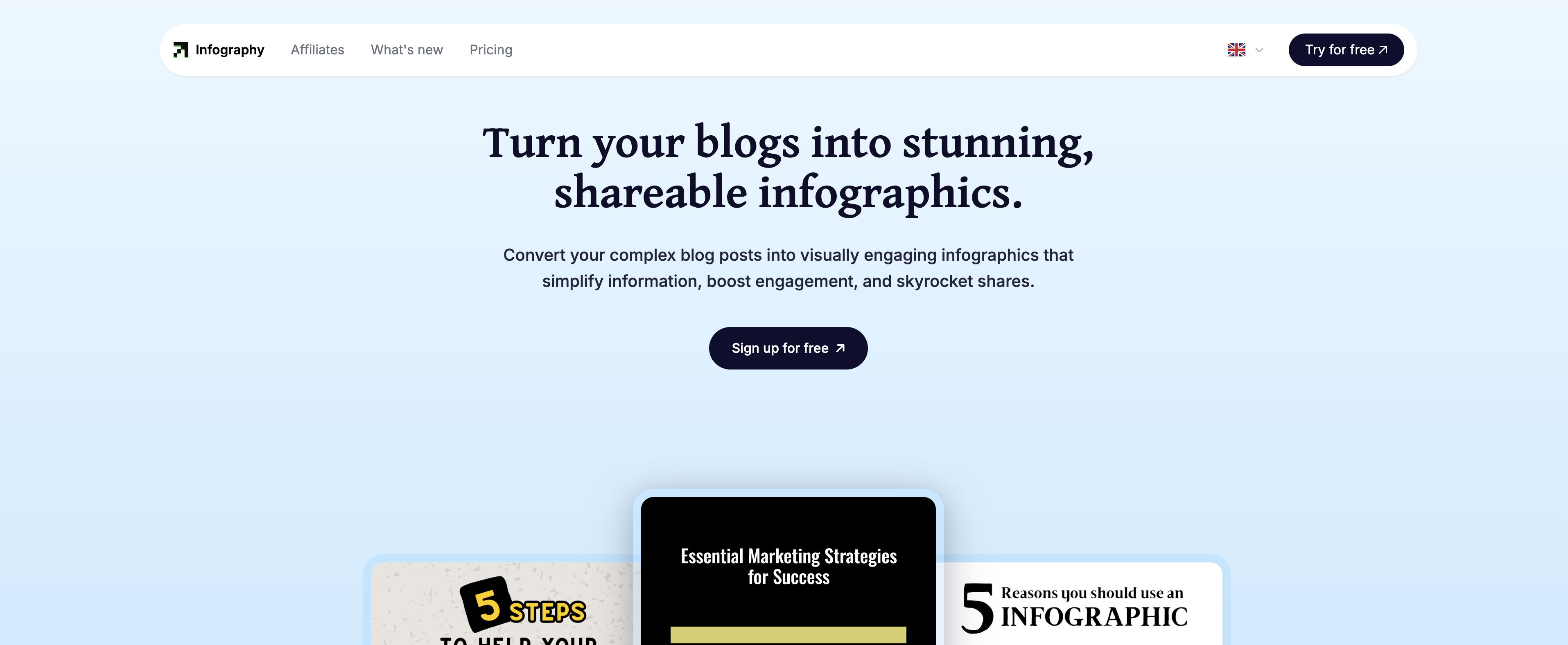 Infography - Screenshot showing the interface and features of this AI tool