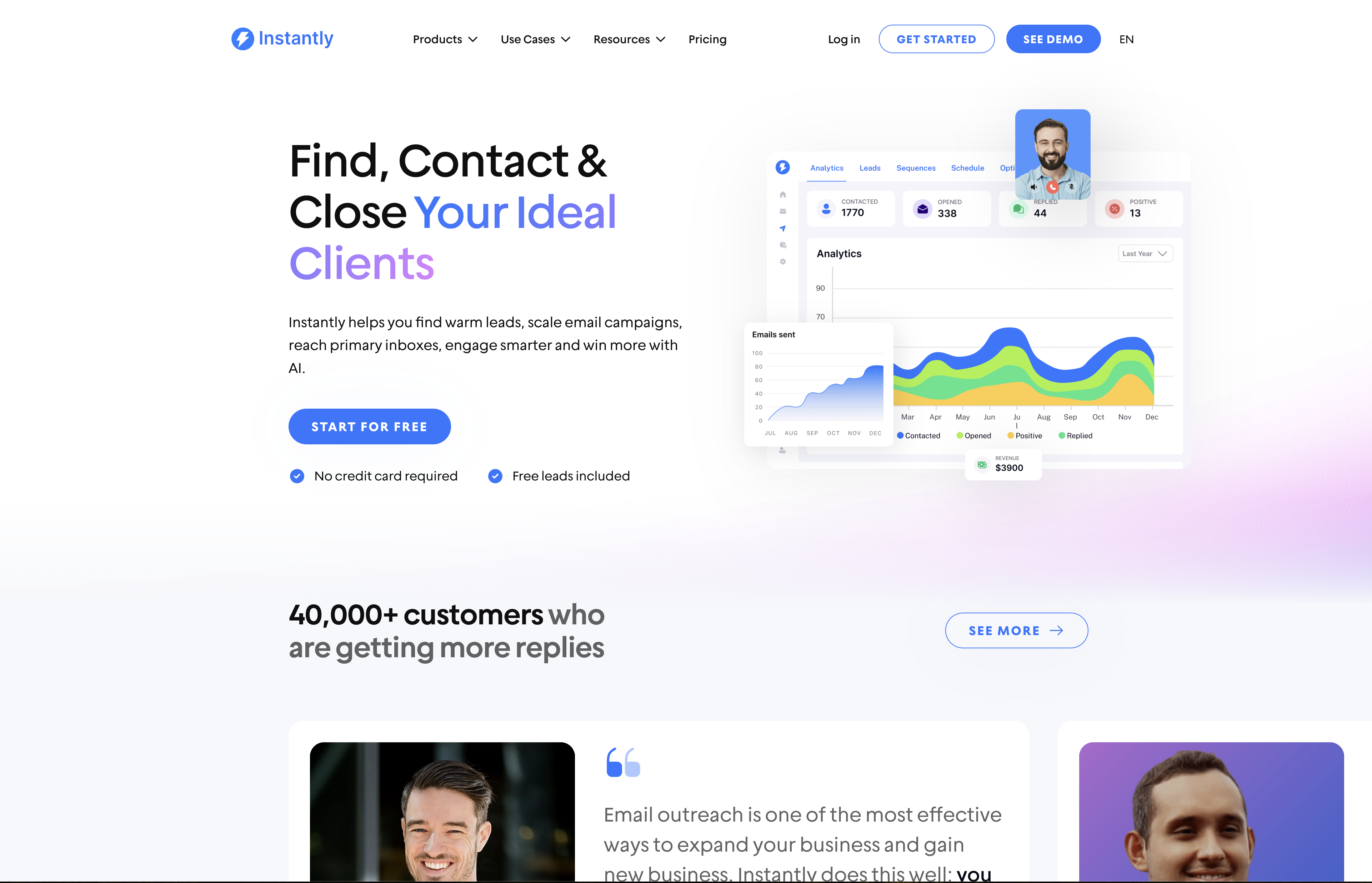 Instantly - Screenshot showing the interface and features of this AI tool