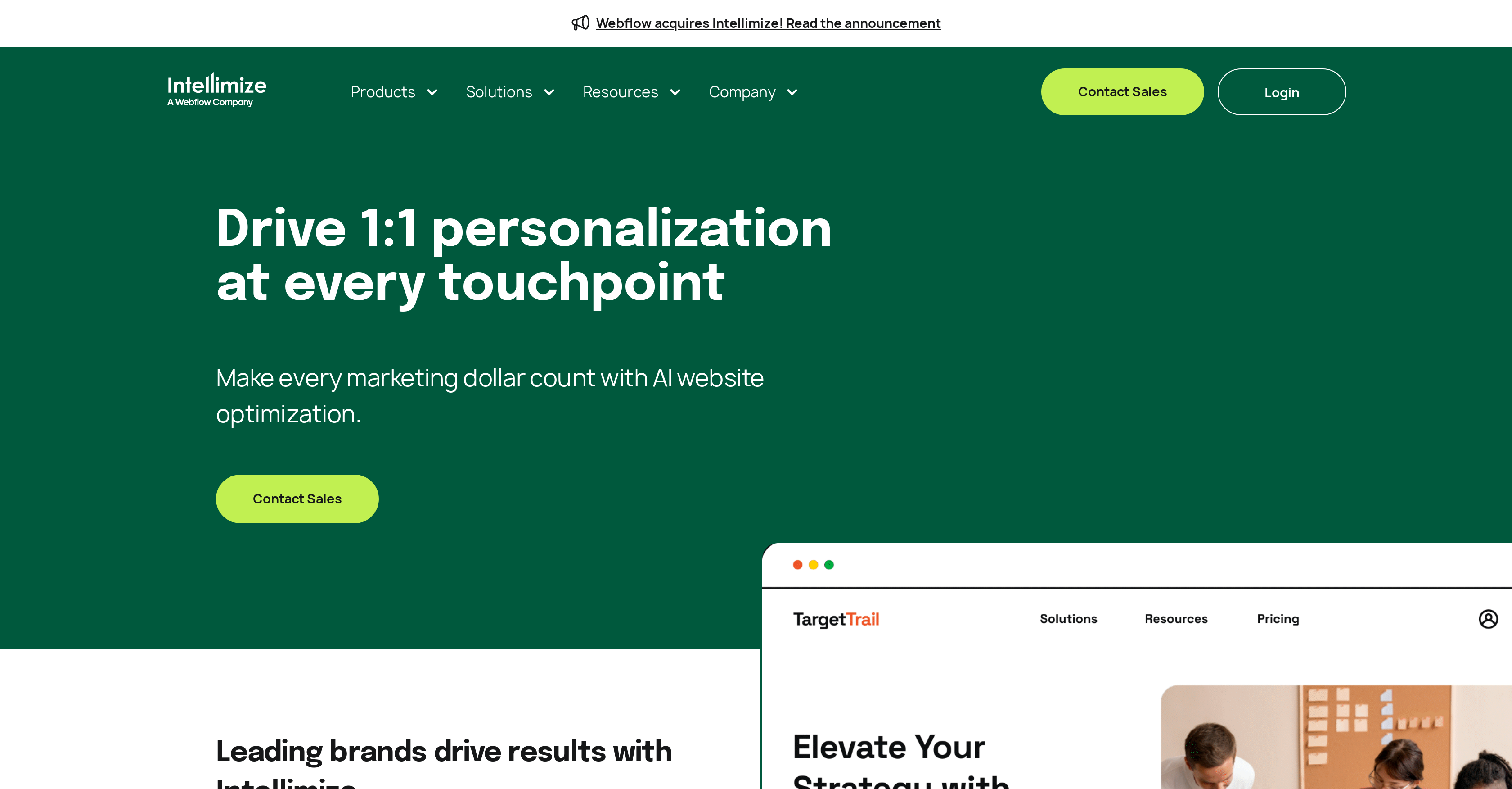 Intellimize - Screenshot showing the interface and features of this AI tool