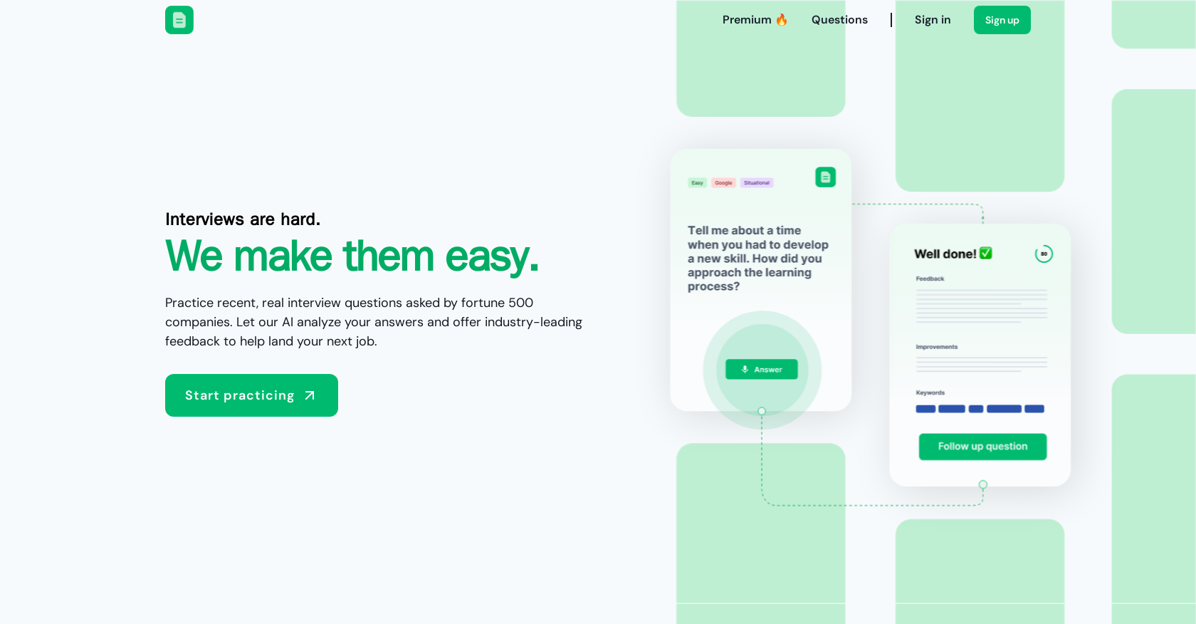 Interview Study - Screenshot showing the interface and features of this AI tool