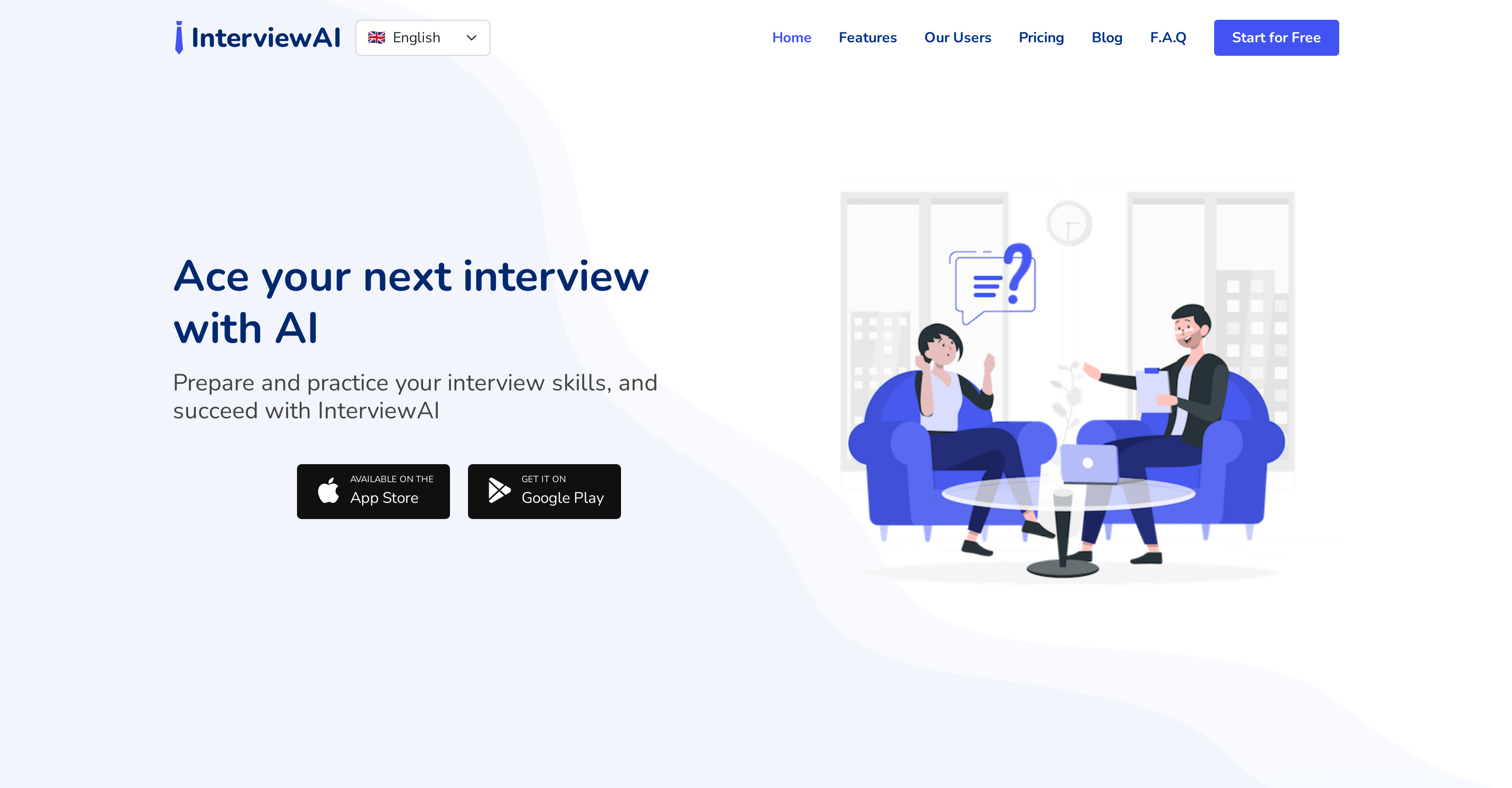 InterviewAI.me - Screenshot showing the interface and features of this AI tool
