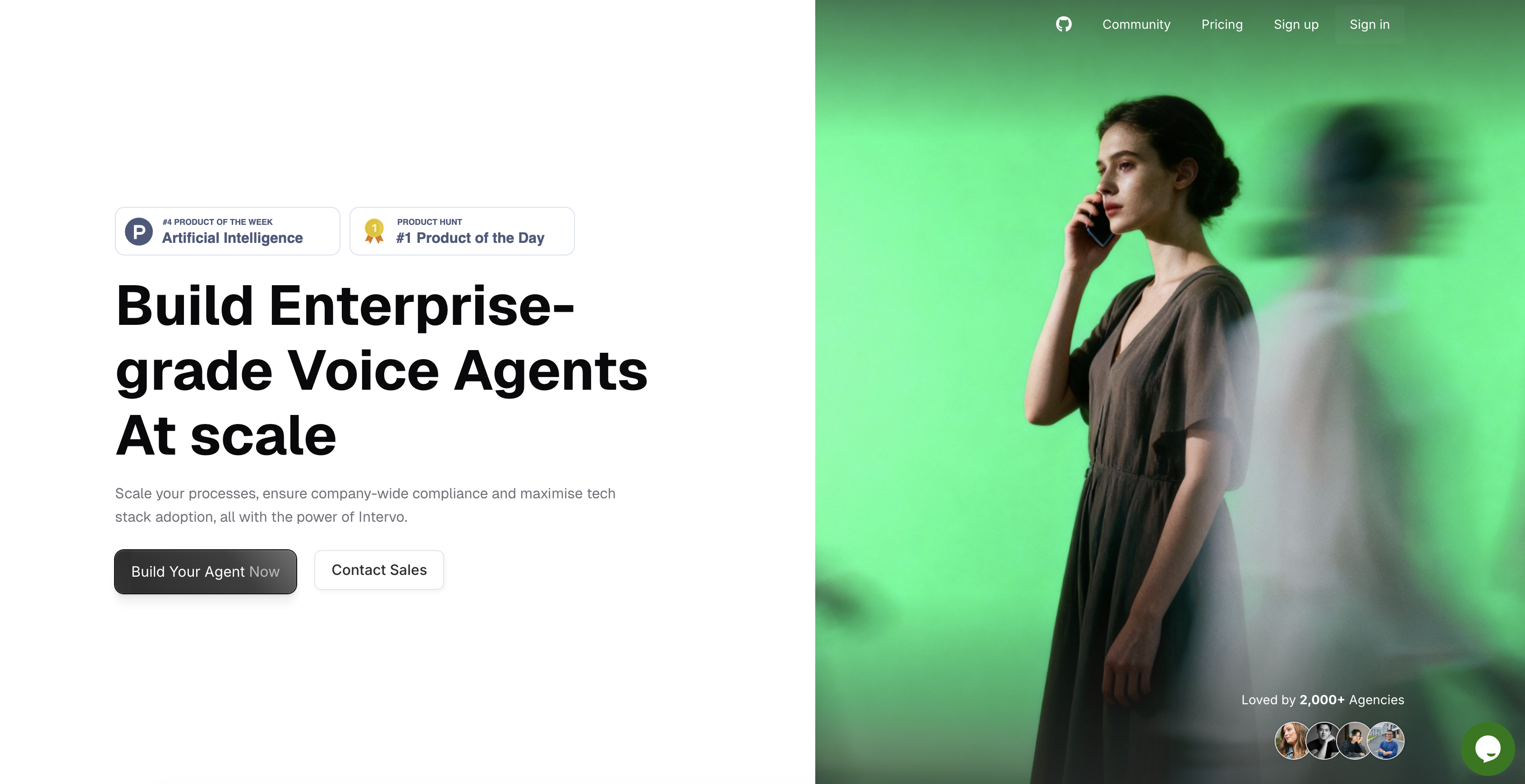 Intervo AI - Screenshot showing the interface and features of this AI tool