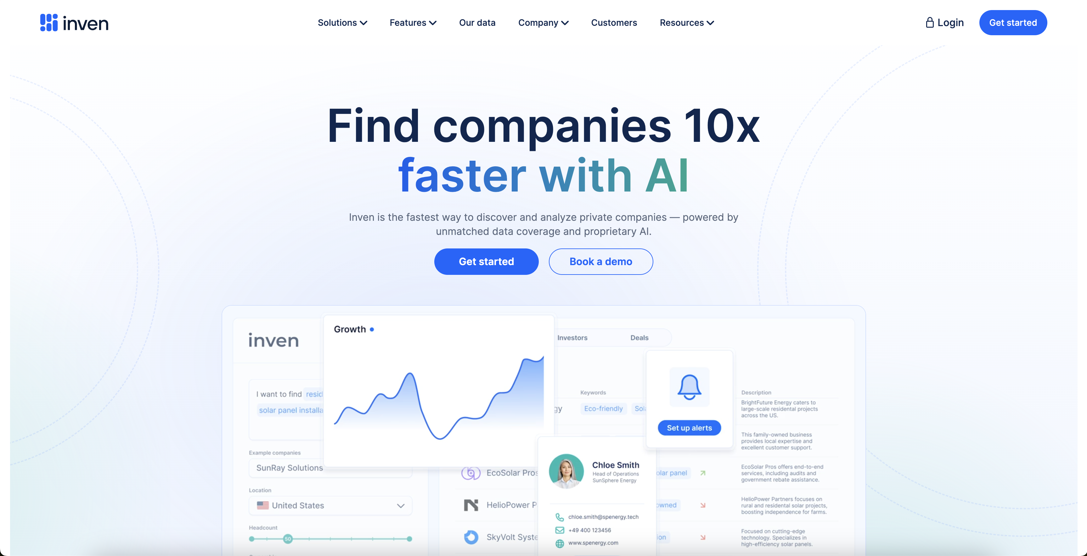 Inven - Screenshot showing the interface and features of this AI tool