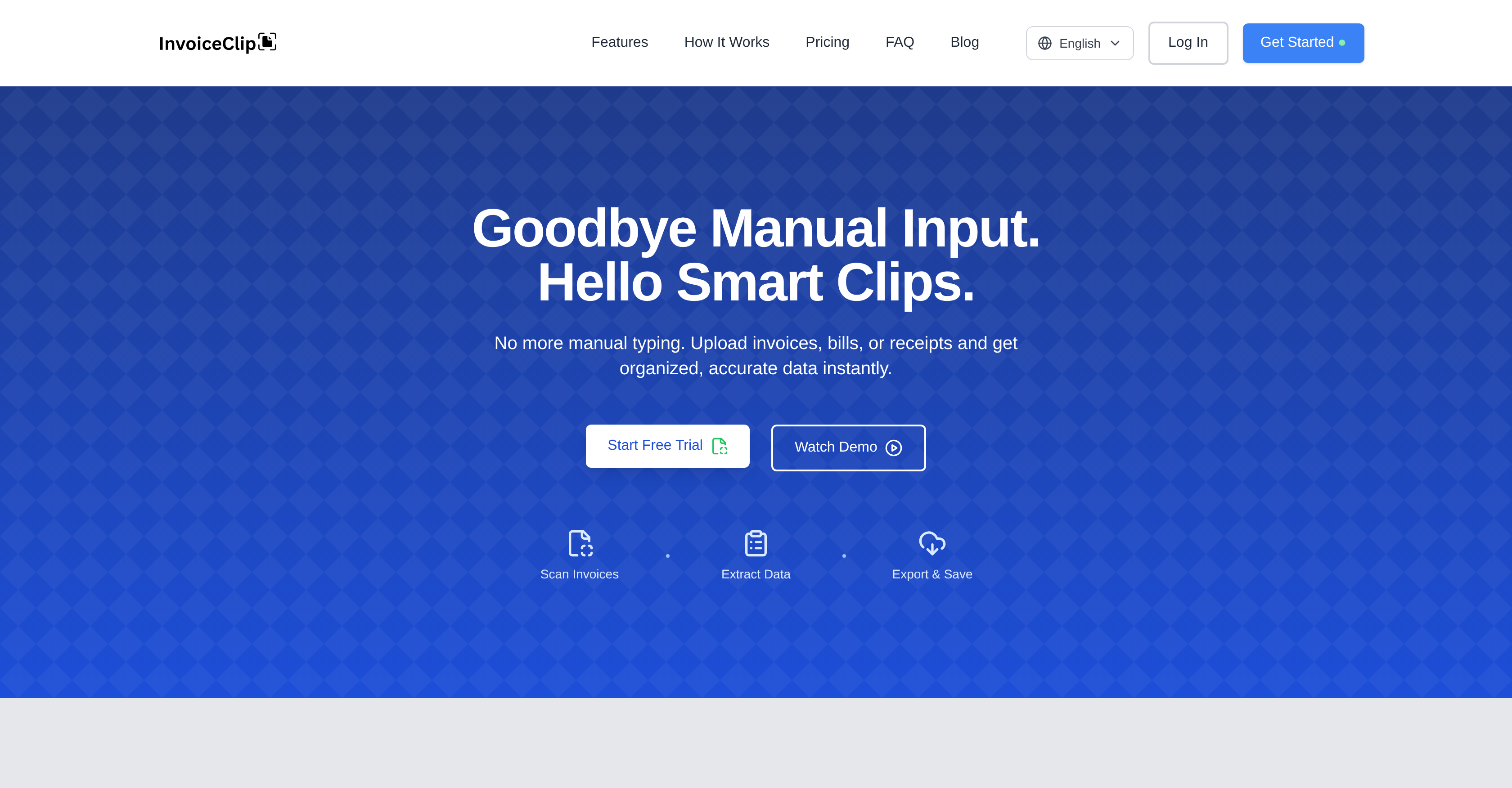 InvoiceClip - Screenshot showing the interface and features of this AI tool