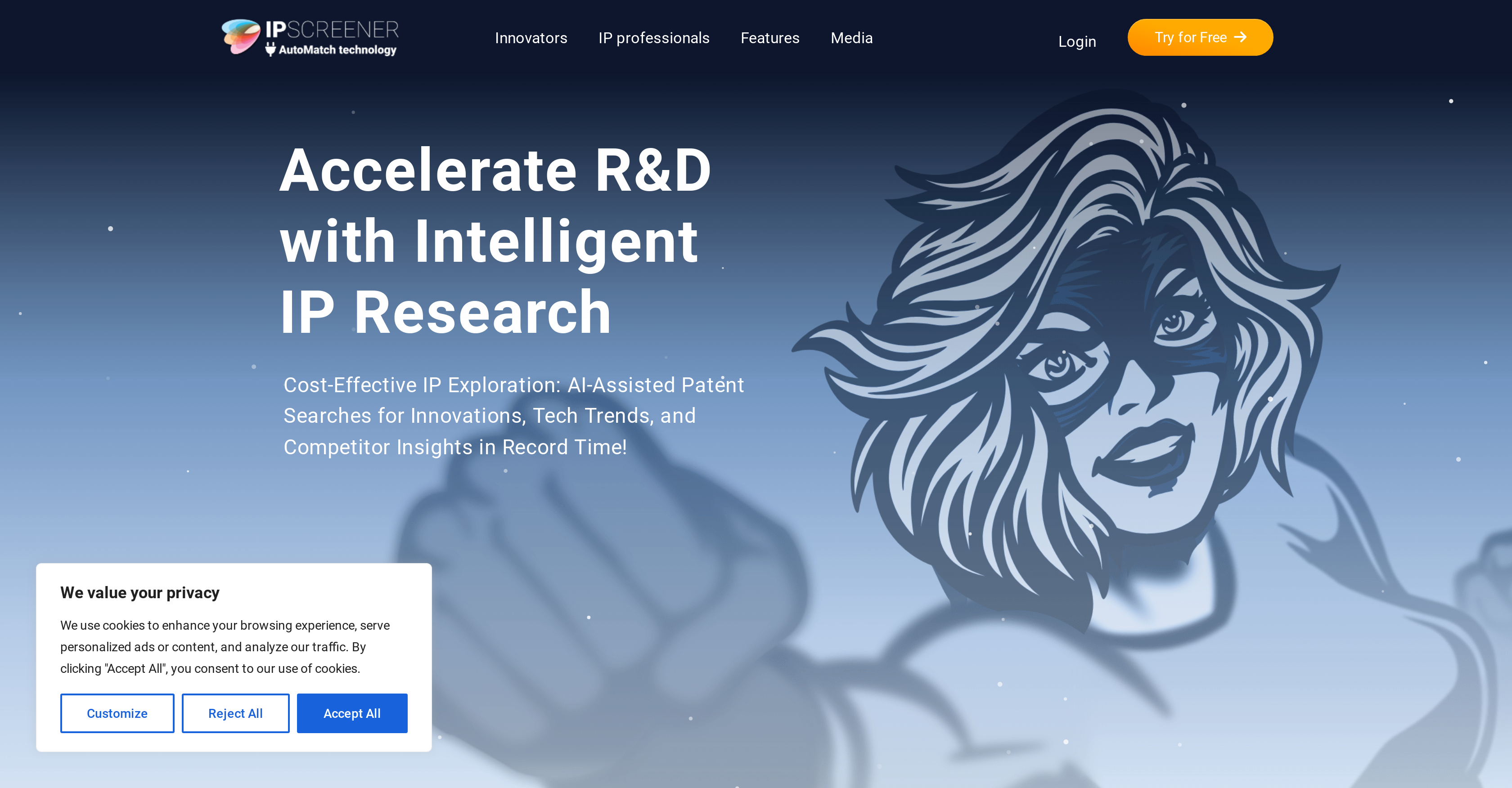 IPscreener - Screenshot showing the interface and features of this AI tool