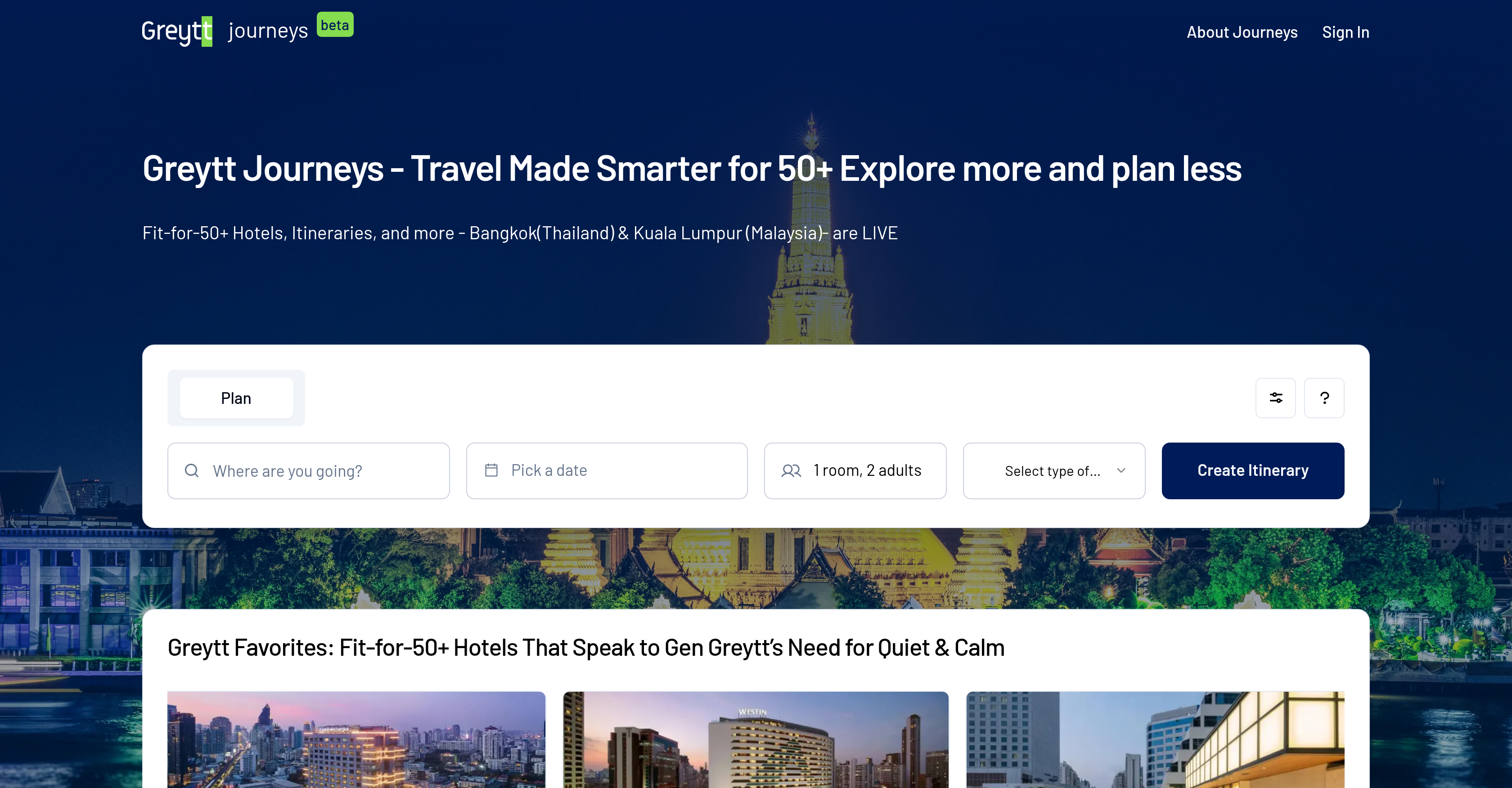 Journeys by Greytt - Screenshot showing the interface and features of this AI tool