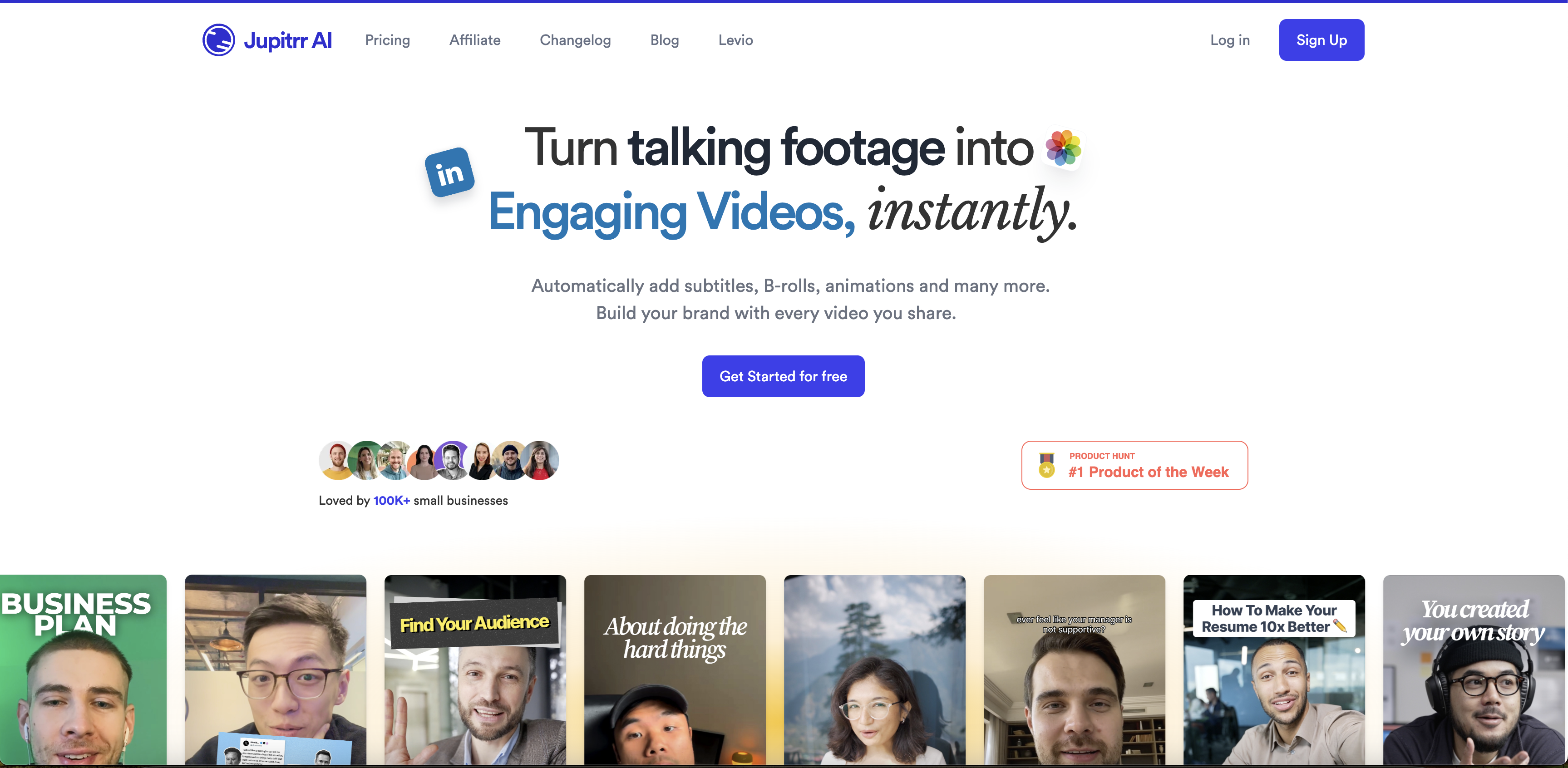 Jupitrr - Screenshot showing the interface and features of this AI tool