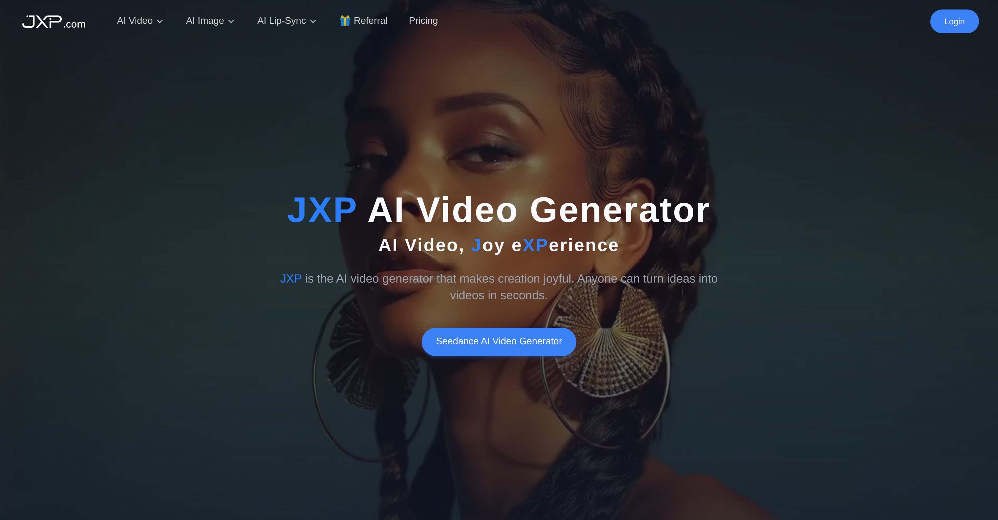 JXP | AI Video Generator - Screenshot showing the interface and features of this AI tool