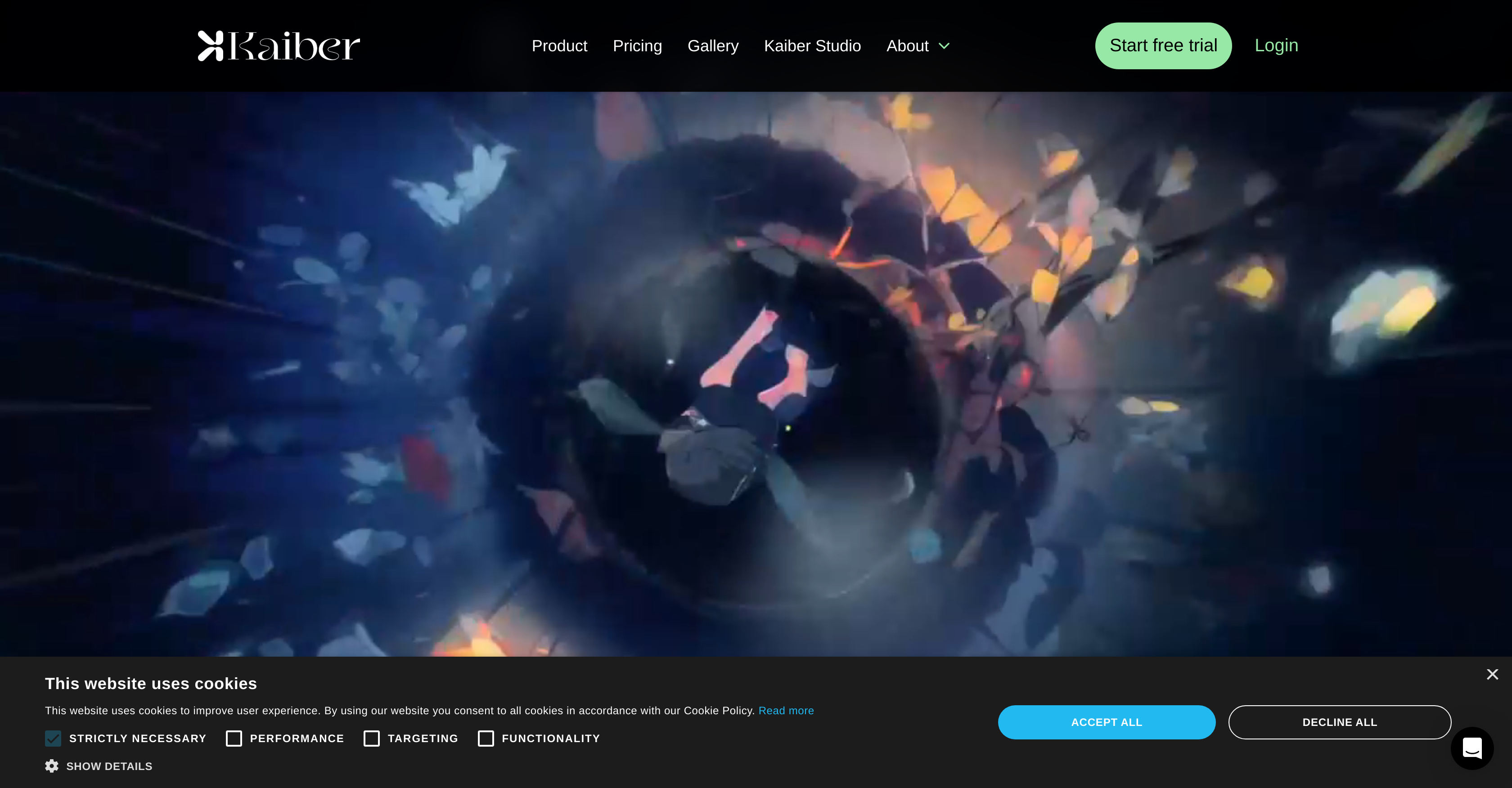 Kaiber - Screenshot showing the interface and features of this AI tool