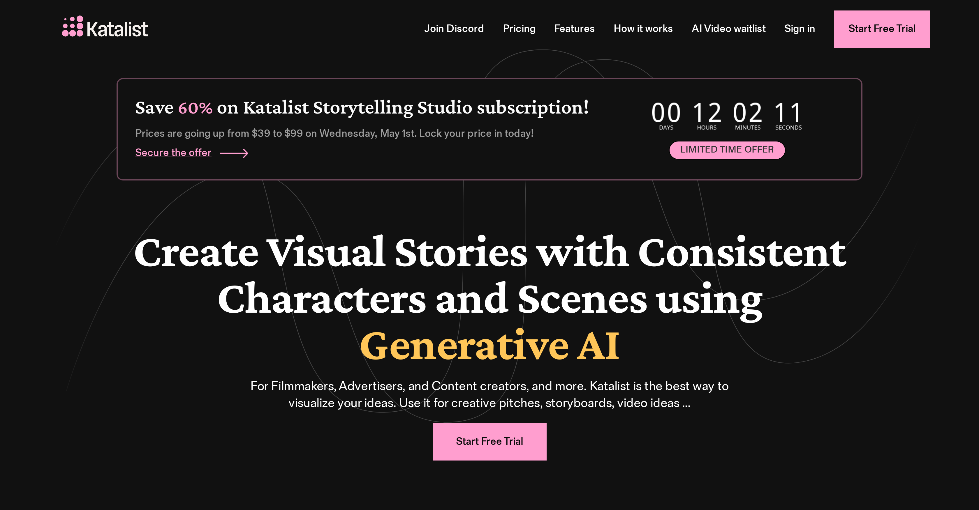 Katalist - Screenshot showing the interface and features of this AI tool