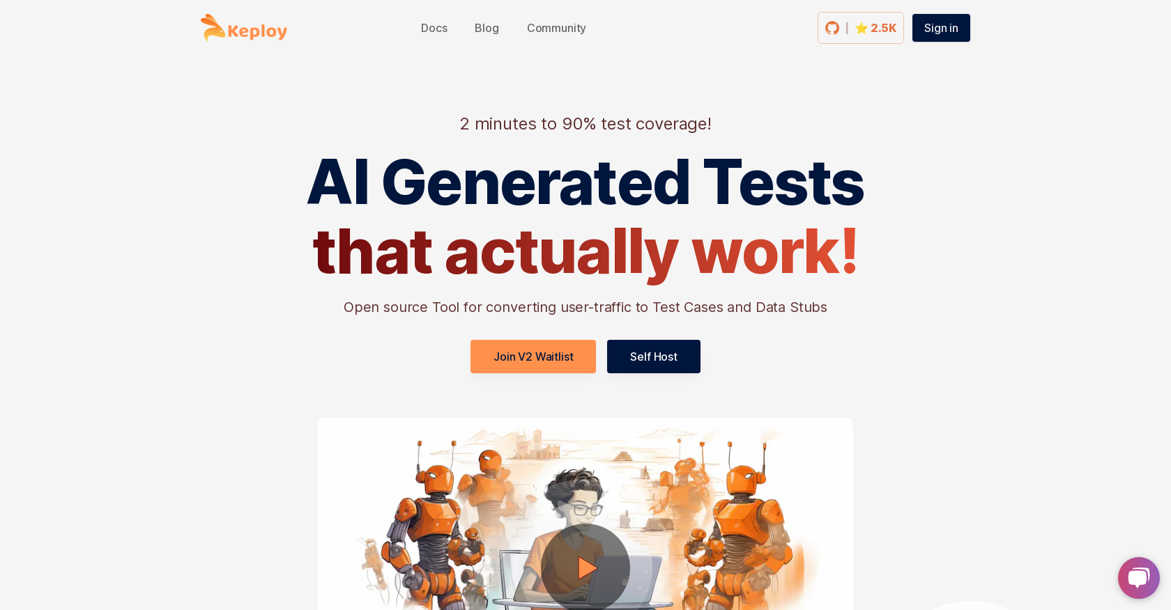 Keploy - Screenshot showing the interface and features of this AI tool