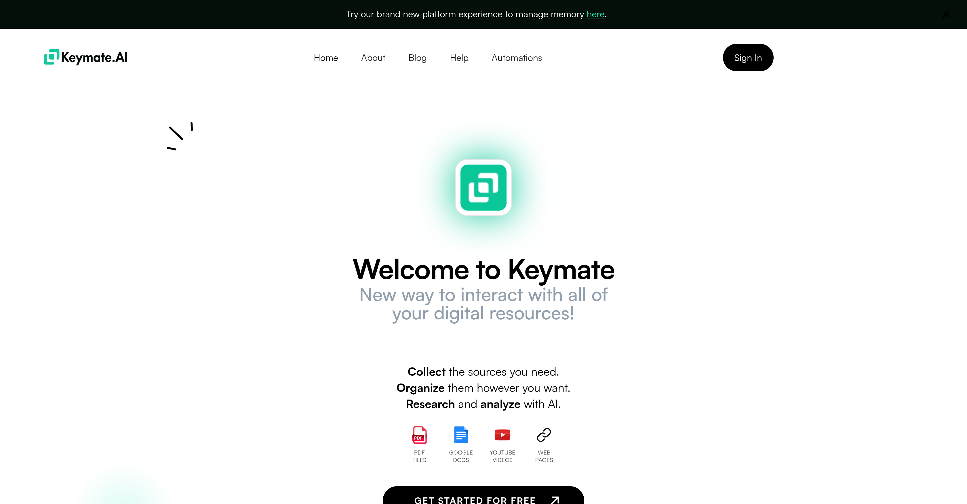 Keymate.AI - Screenshot showing the interface and features of this AI tool