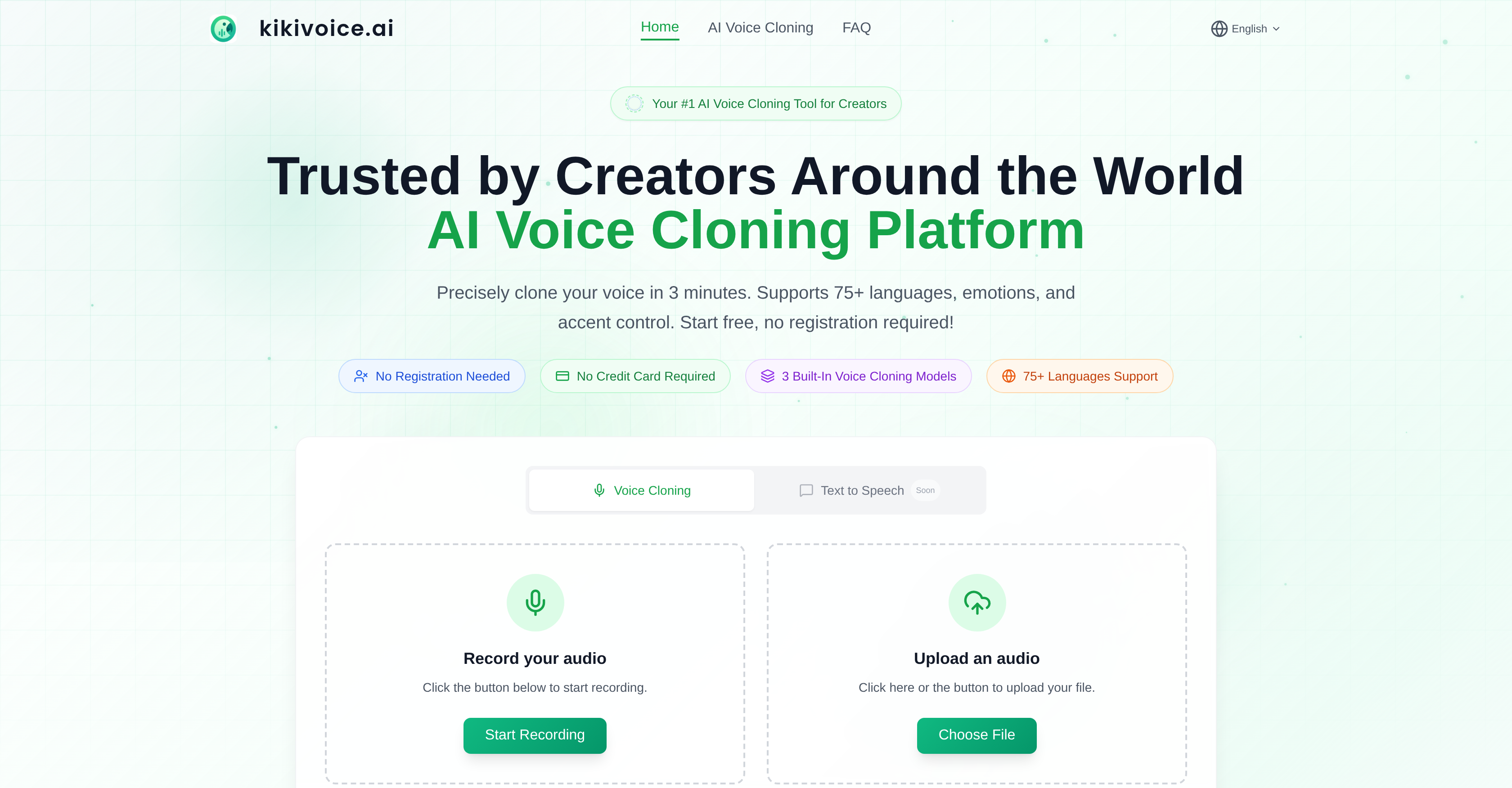 KikiVoice - Screenshot showing the interface and features of this AI tool