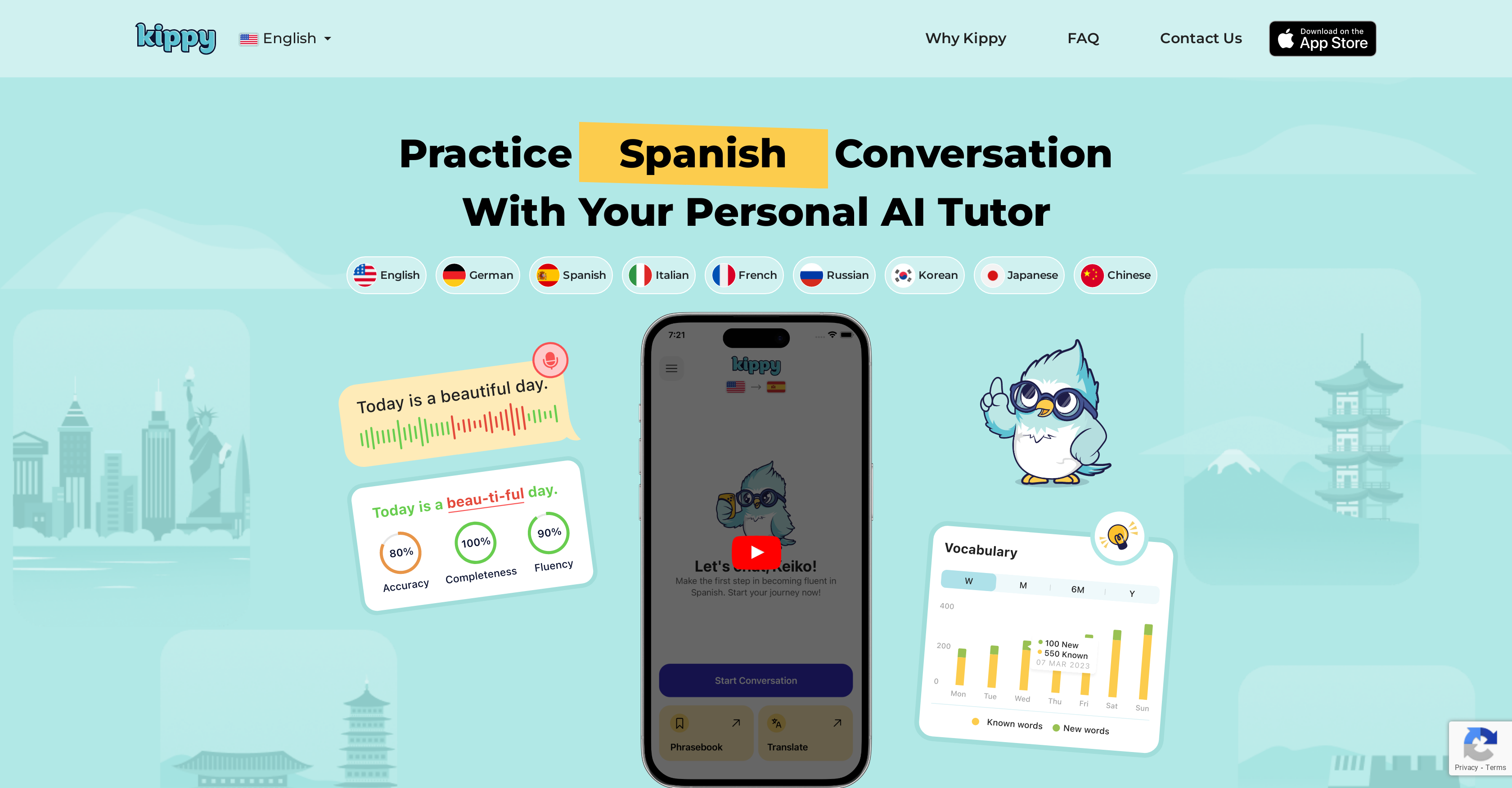 Kippy - Screenshot showing the interface and features of this AI tool
