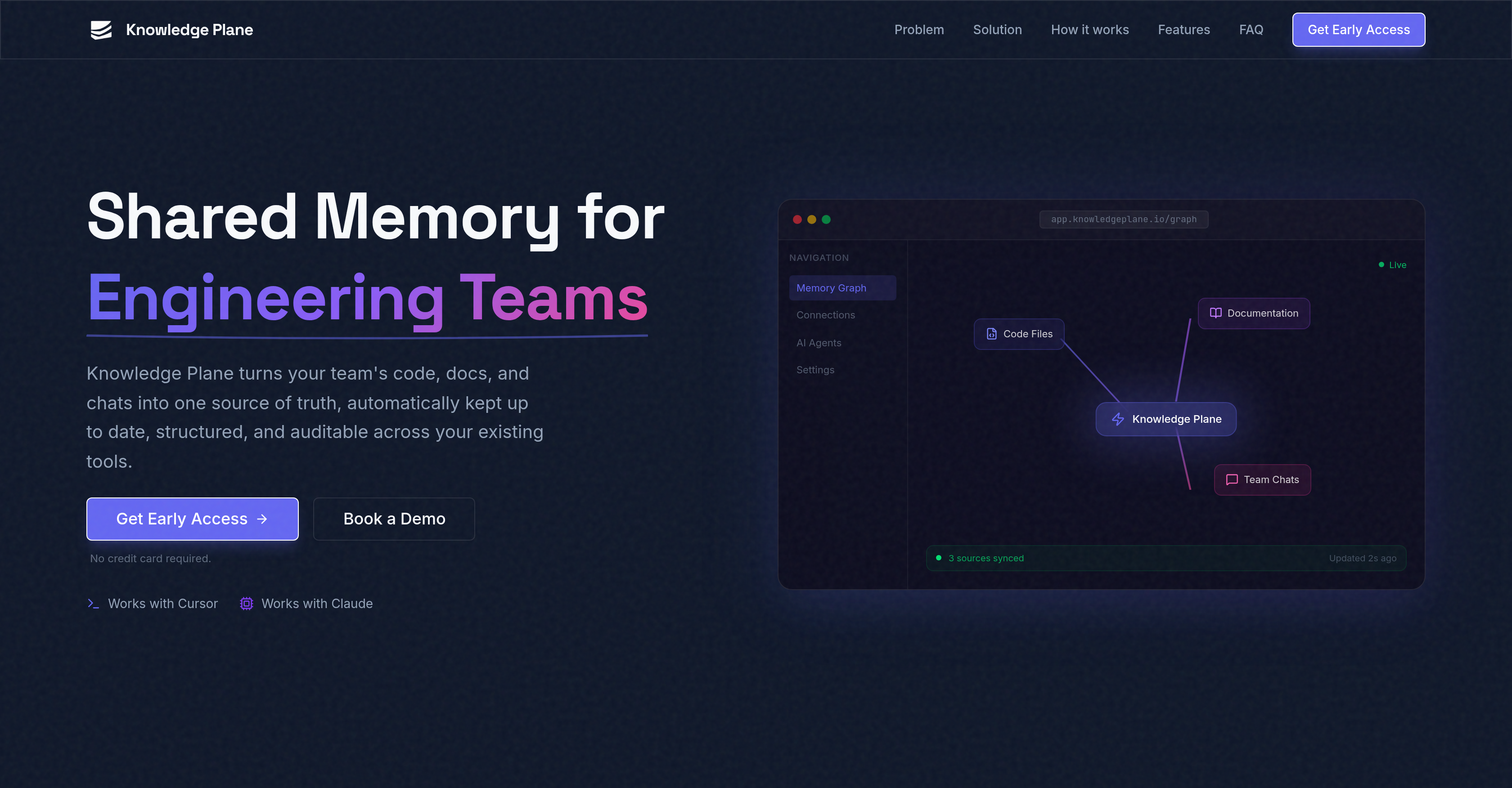 Knowledge Plane - Screenshot showing the interface and features of this AI tool