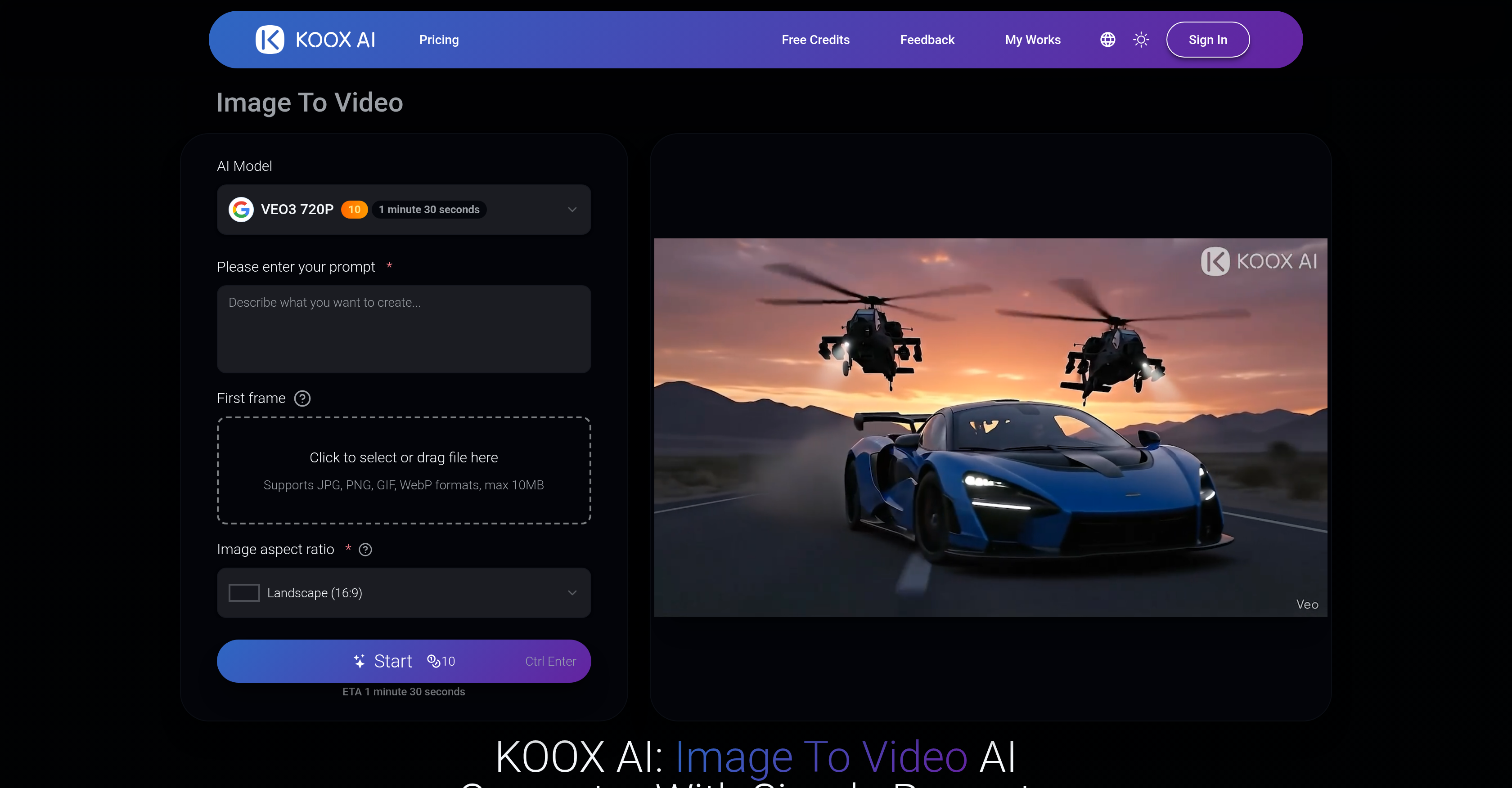 KOOX AI - Screenshot showing the interface and features of this AI tool