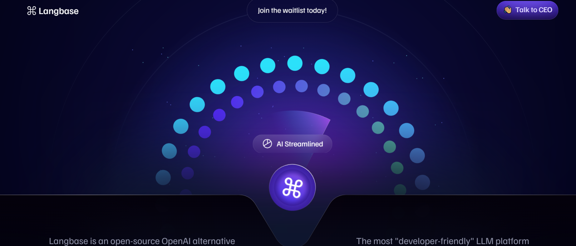 Langbase - Screenshot showing the interface and features of this AI tool