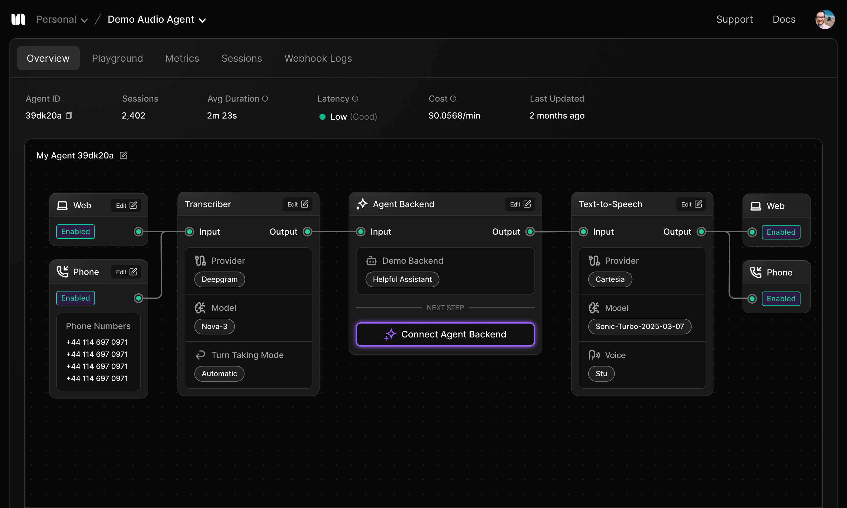 Layercode - Screenshot showing the interface and features of this AI tool