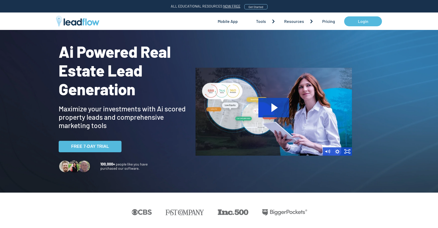 Leadflow - Screenshot showing the interface and features of this AI tool