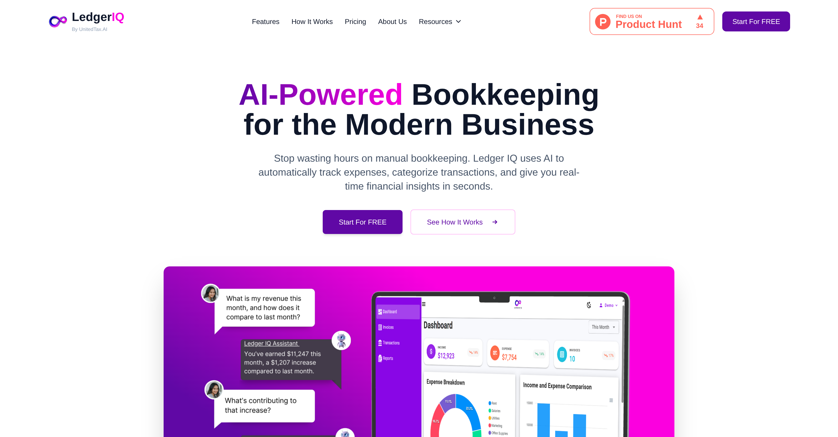 Ledger IQ - Screenshot showing the interface and features of this AI tool