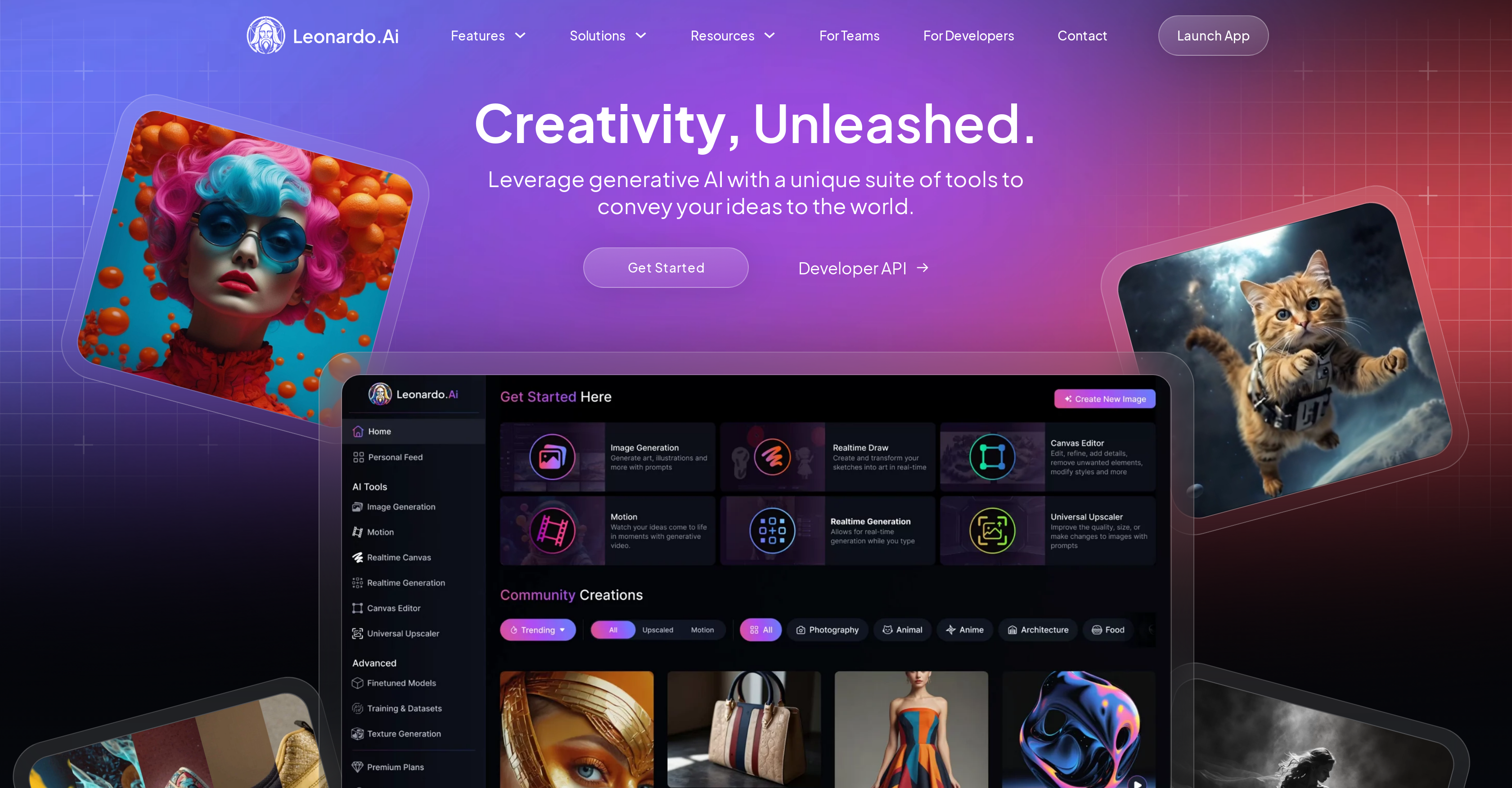Leonardo AIv1.4 - Screenshot showing the interface and features of this AI tool