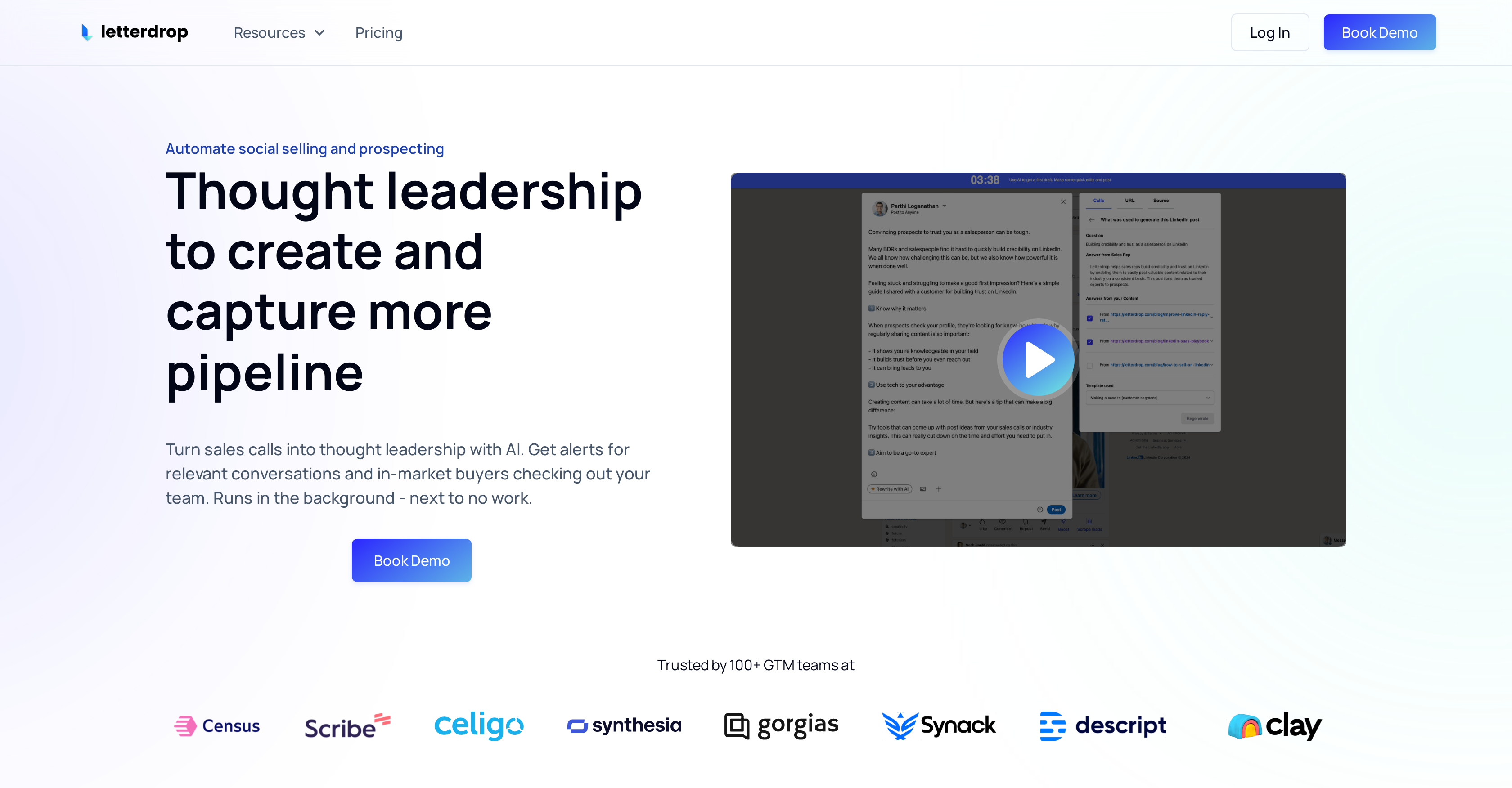 Letterdrop - Screenshot showing the interface and features of this AI tool