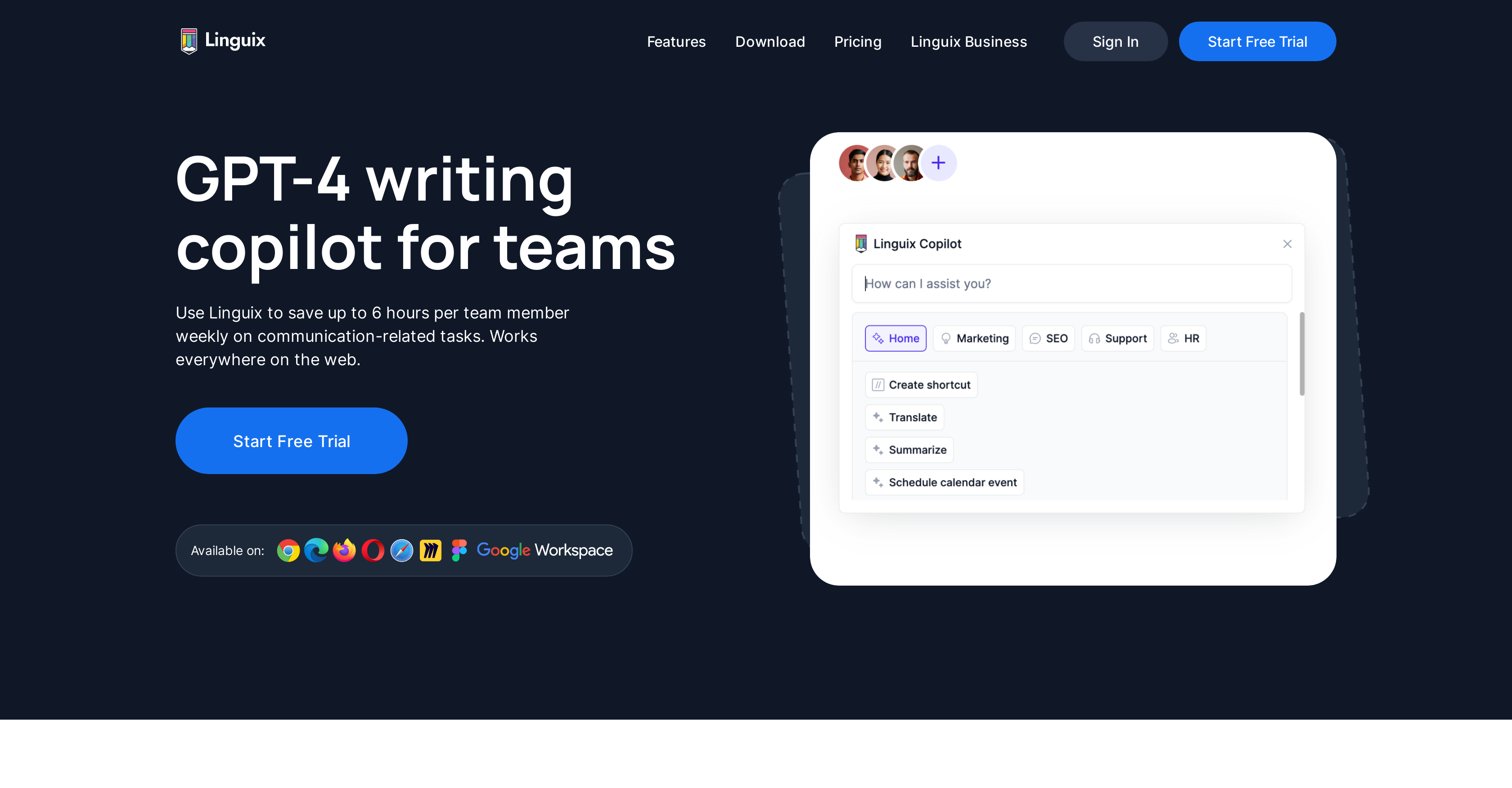 Linguix - Screenshot showing the interface and features of this AI tool
