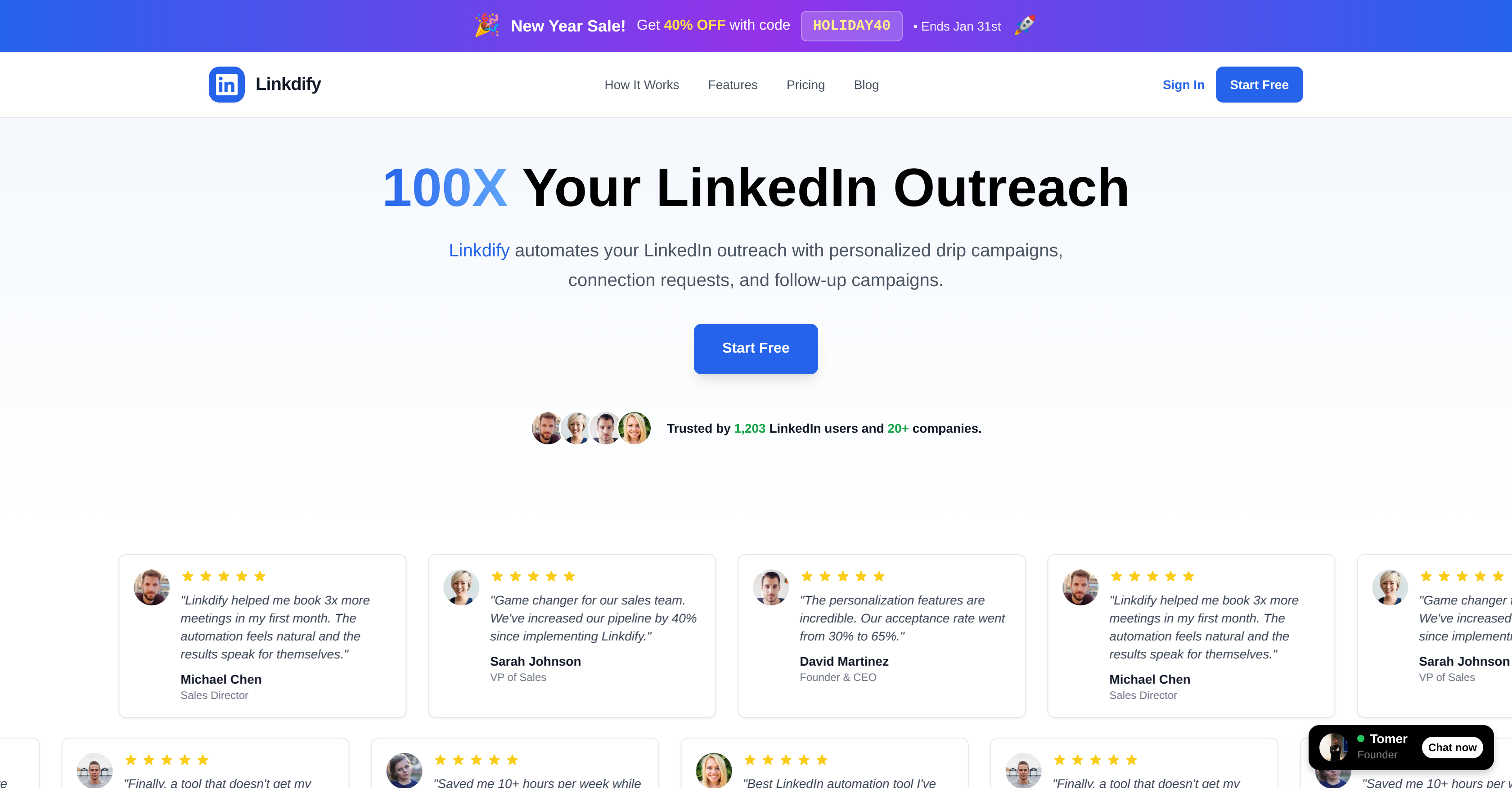 Linkdify - Screenshot showing the interface and features of this AI tool