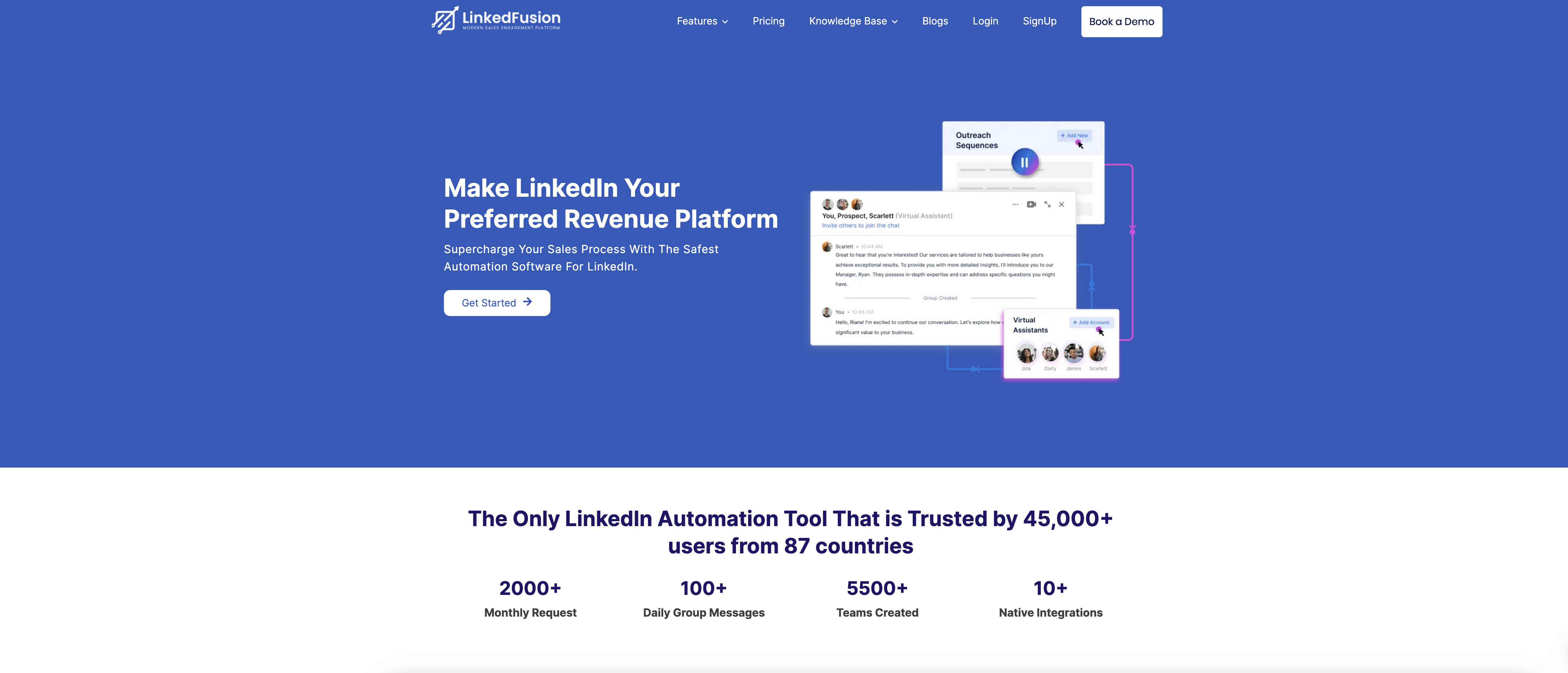 LinkedFusion - Screenshot showing the interface and features of this AI tool