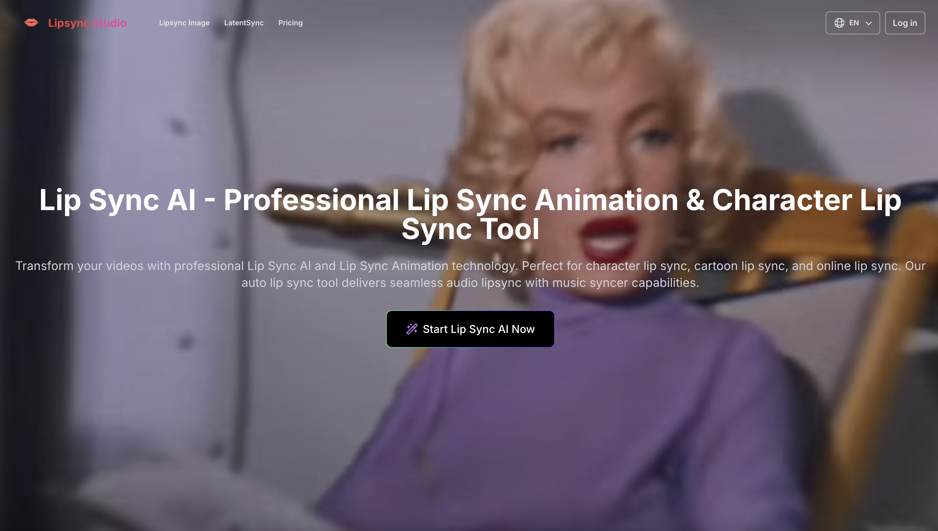 LipSync.Studio - Screenshot showing the interface and features of this AI tool