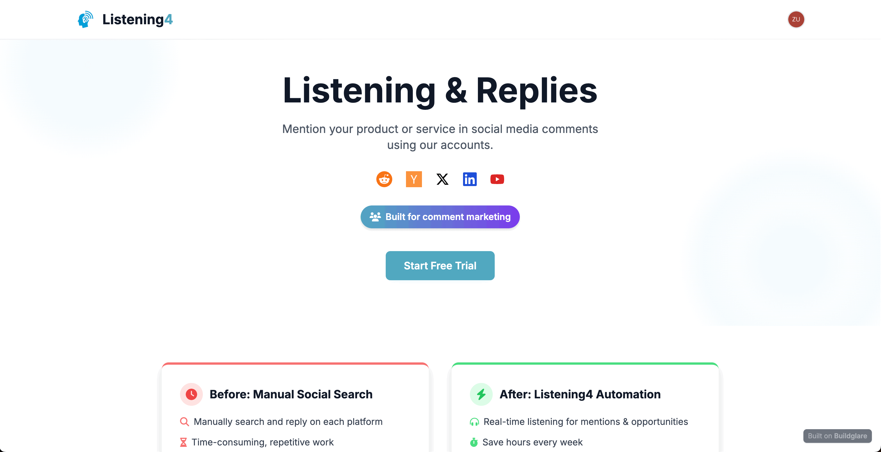 Listening4 - Screenshot showing the interface and features of this AI tool