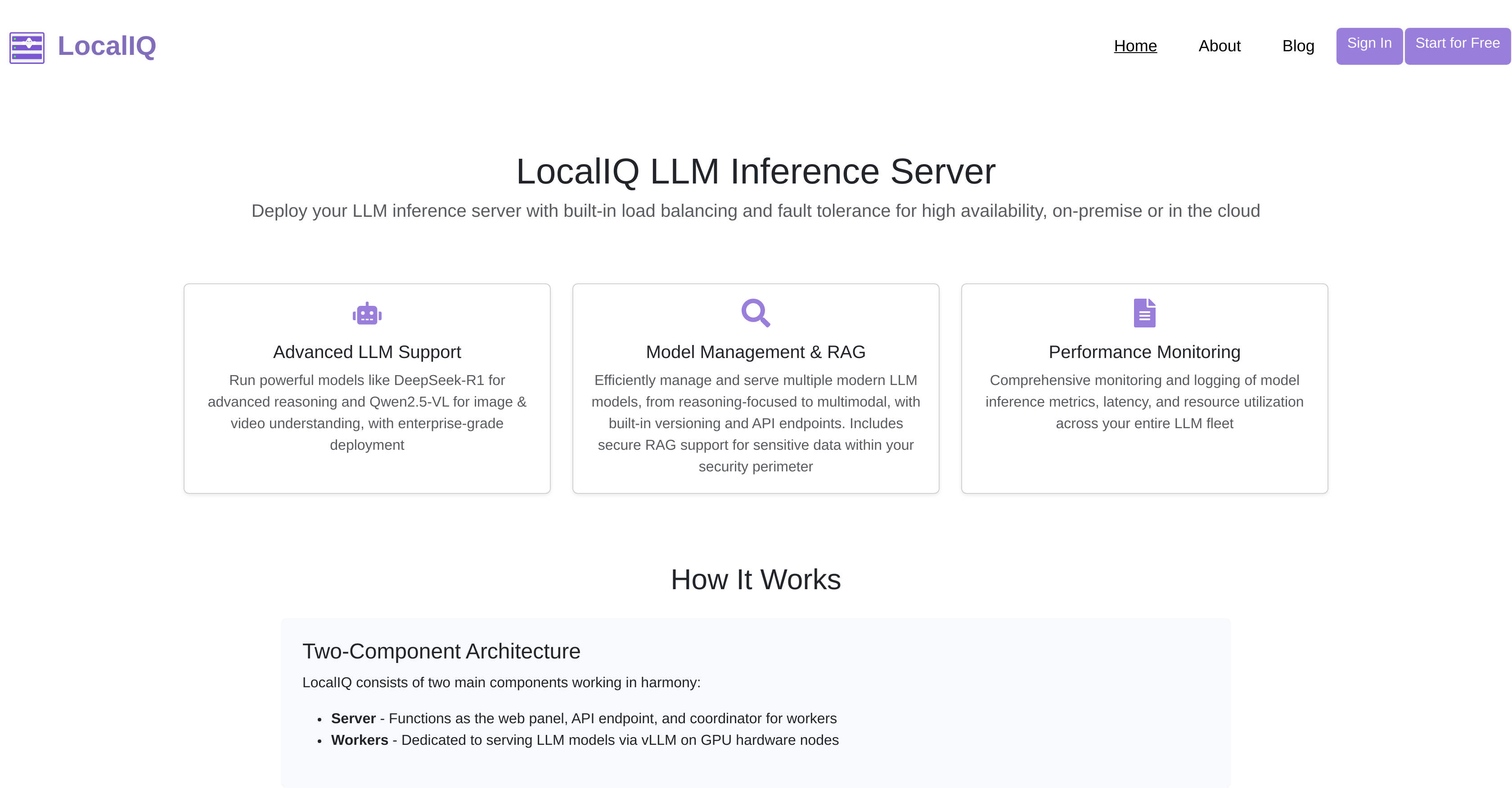 LocalIQ - Screenshot showing the interface and features of this AI tool
