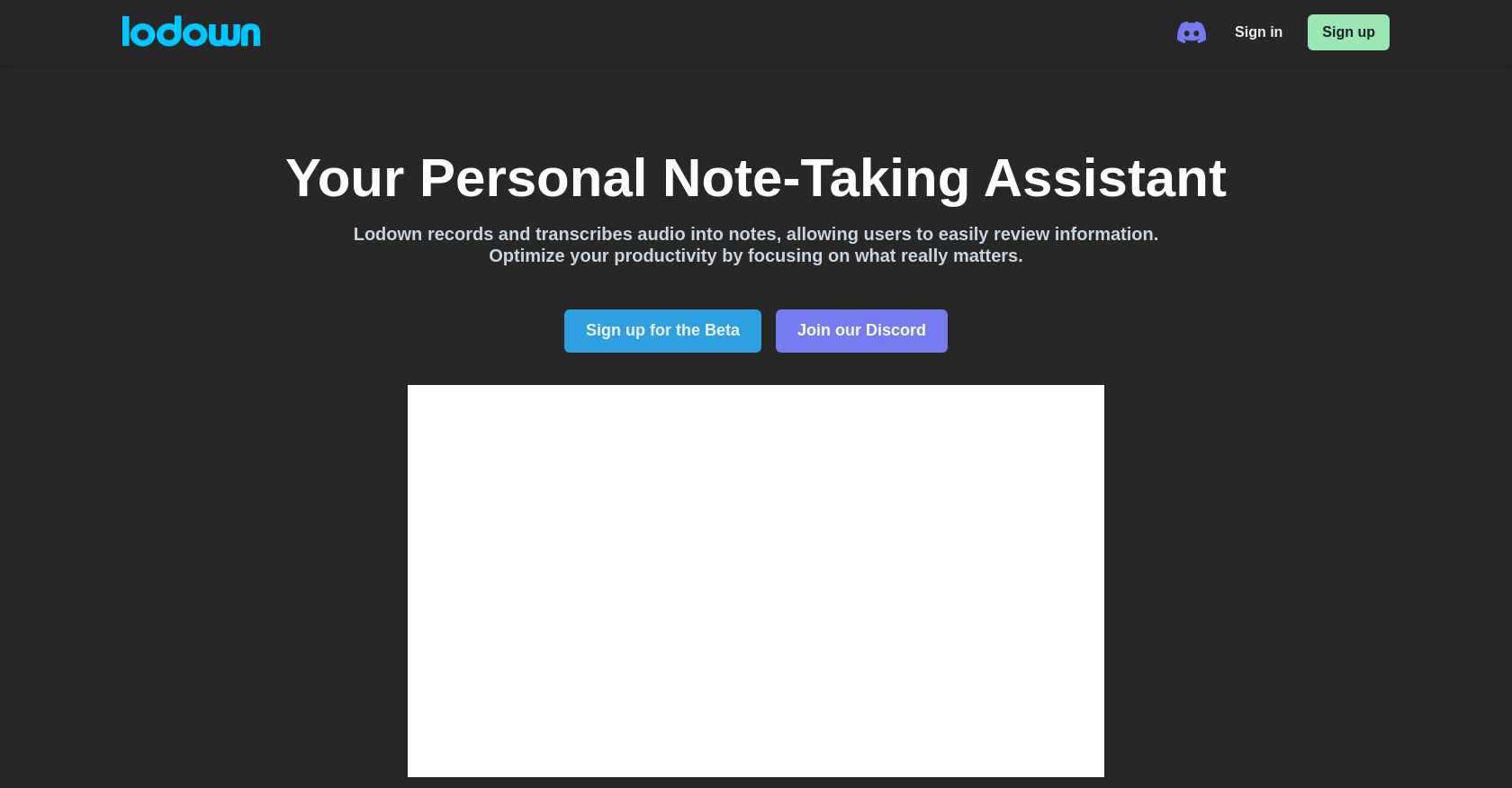 Lodown - Screenshot showing the interface and features of this AI tool
